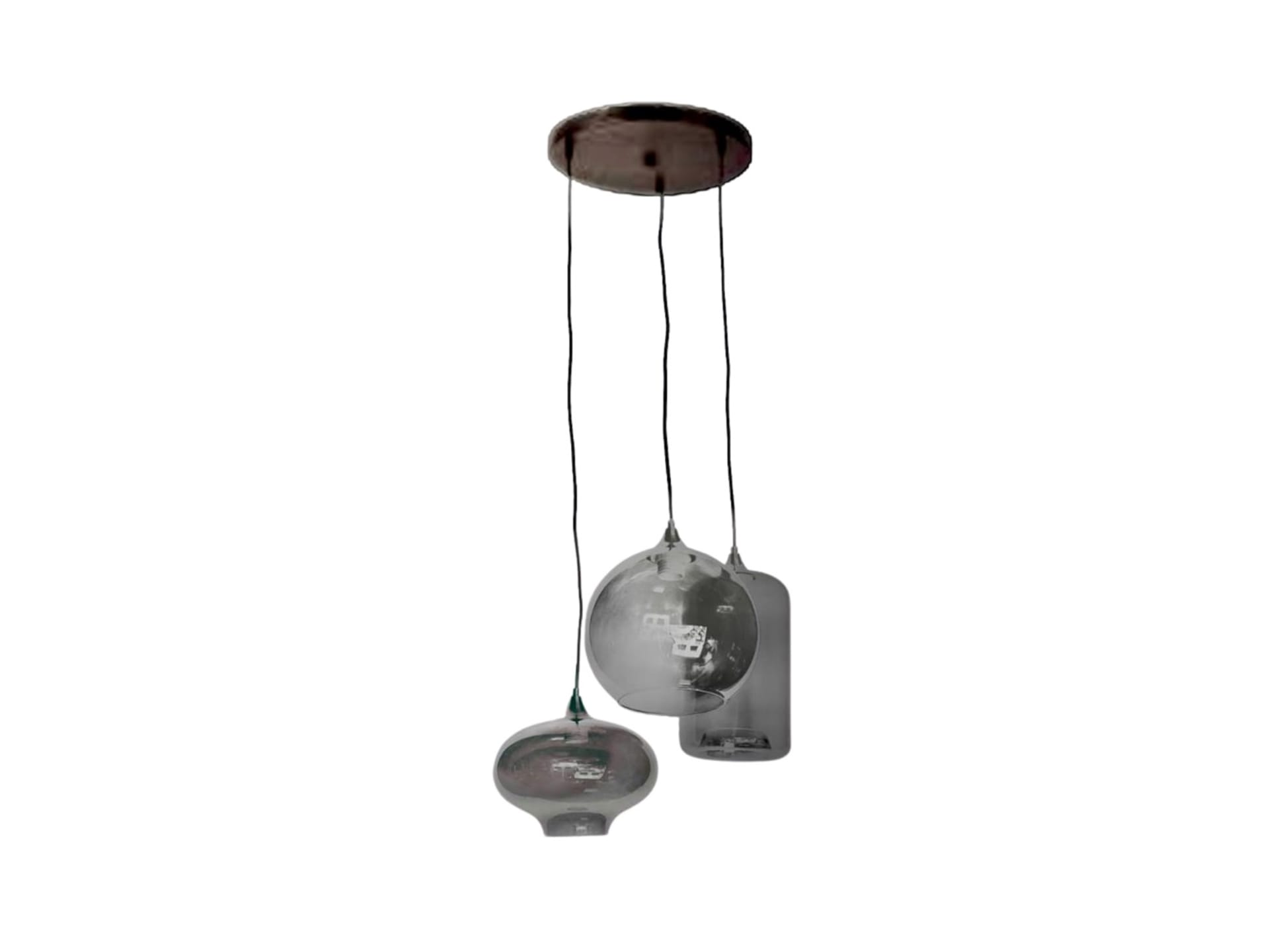 Plafondlamp Orbits QL1085 rookglas
