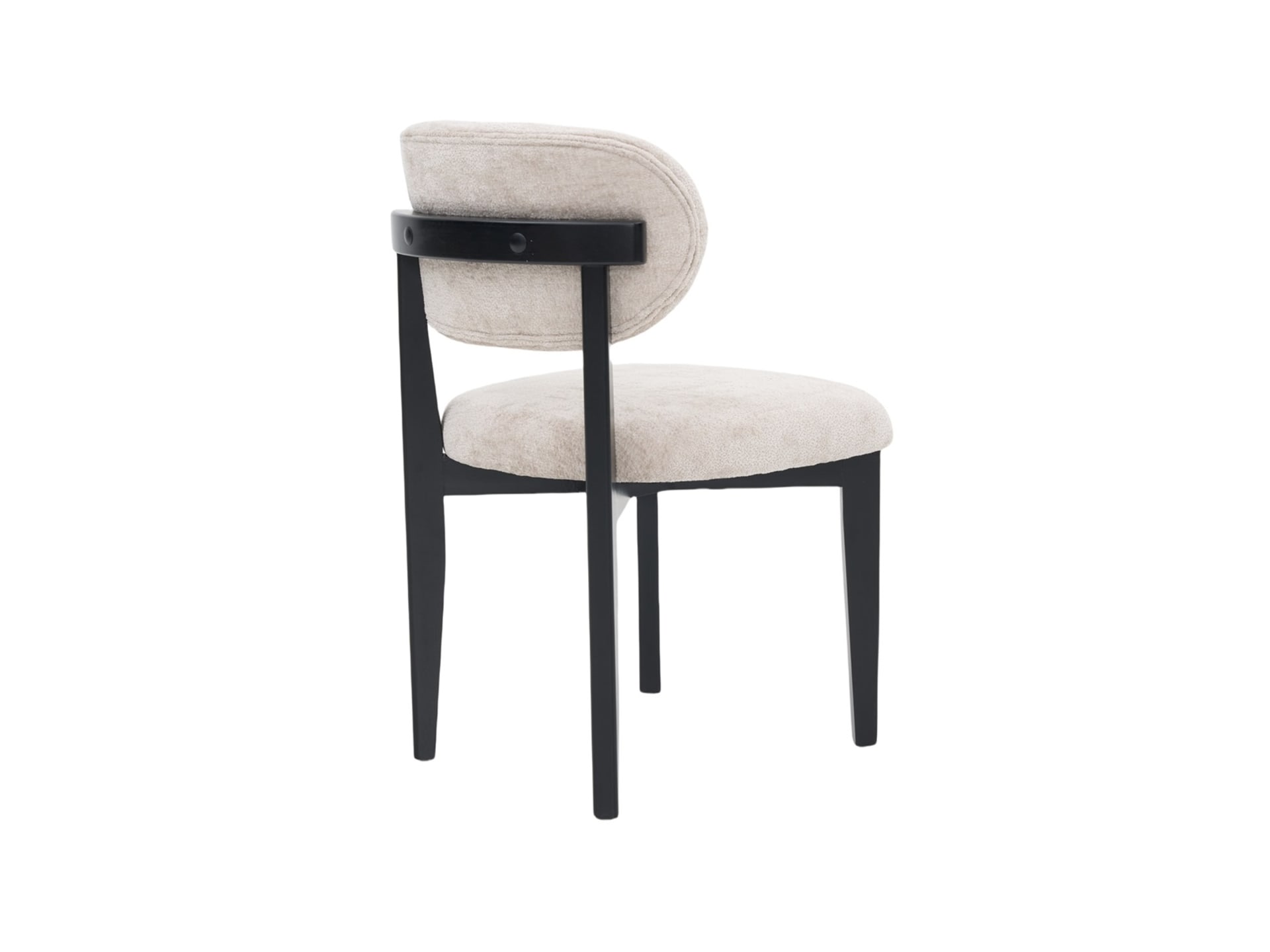 Eetkamerstoel Silla taupe, zwart onderstel
