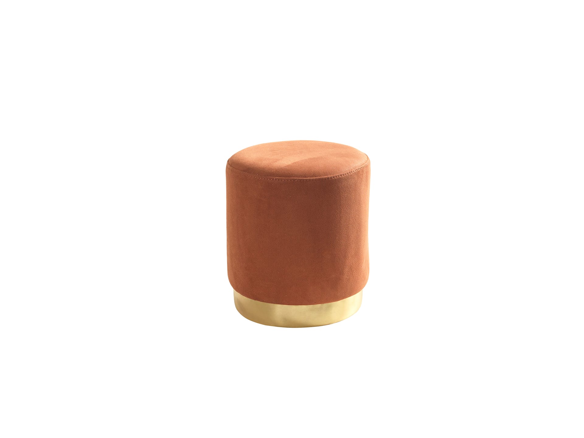 Poef fluweel terracotta