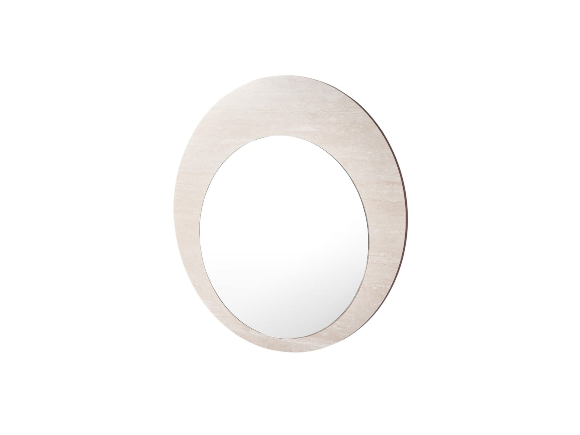 Spiegel keramiek Ø120 bruin/beige