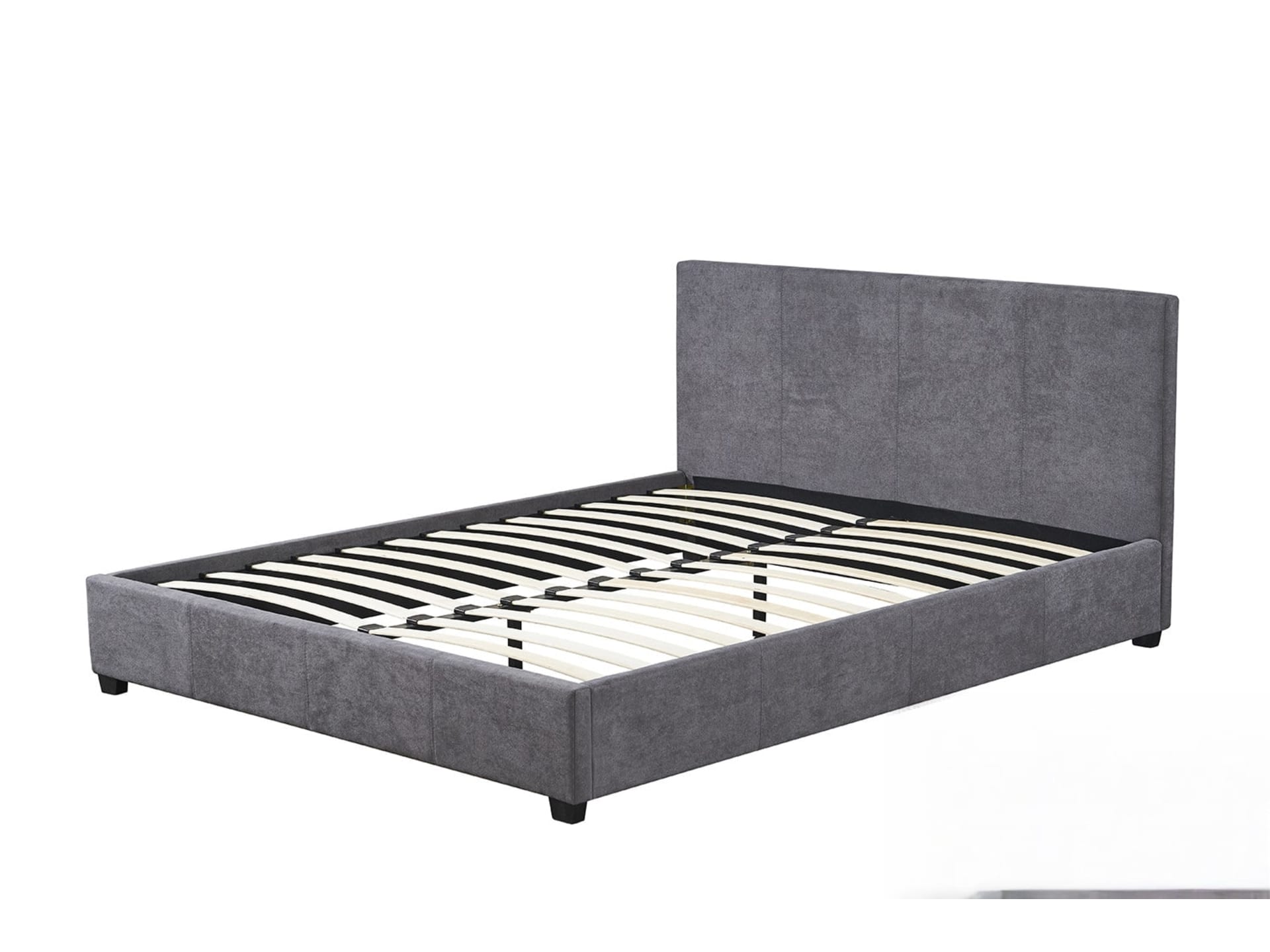 Bed 'Roma' 140×200 met lattenbodem Stof Grijs — foto 4 van 7