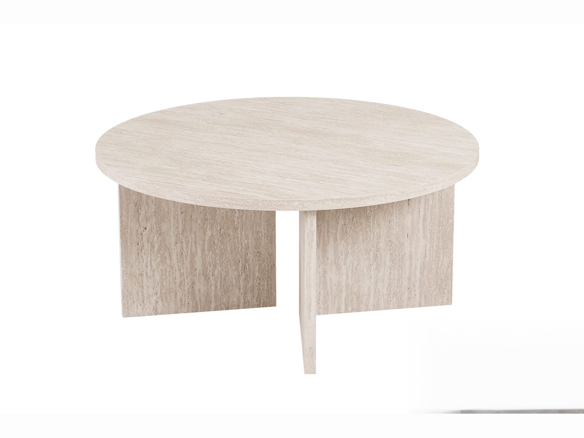 Salontafel 'Drasir' Rond Decor Travertin Beige — foto 1 van 4