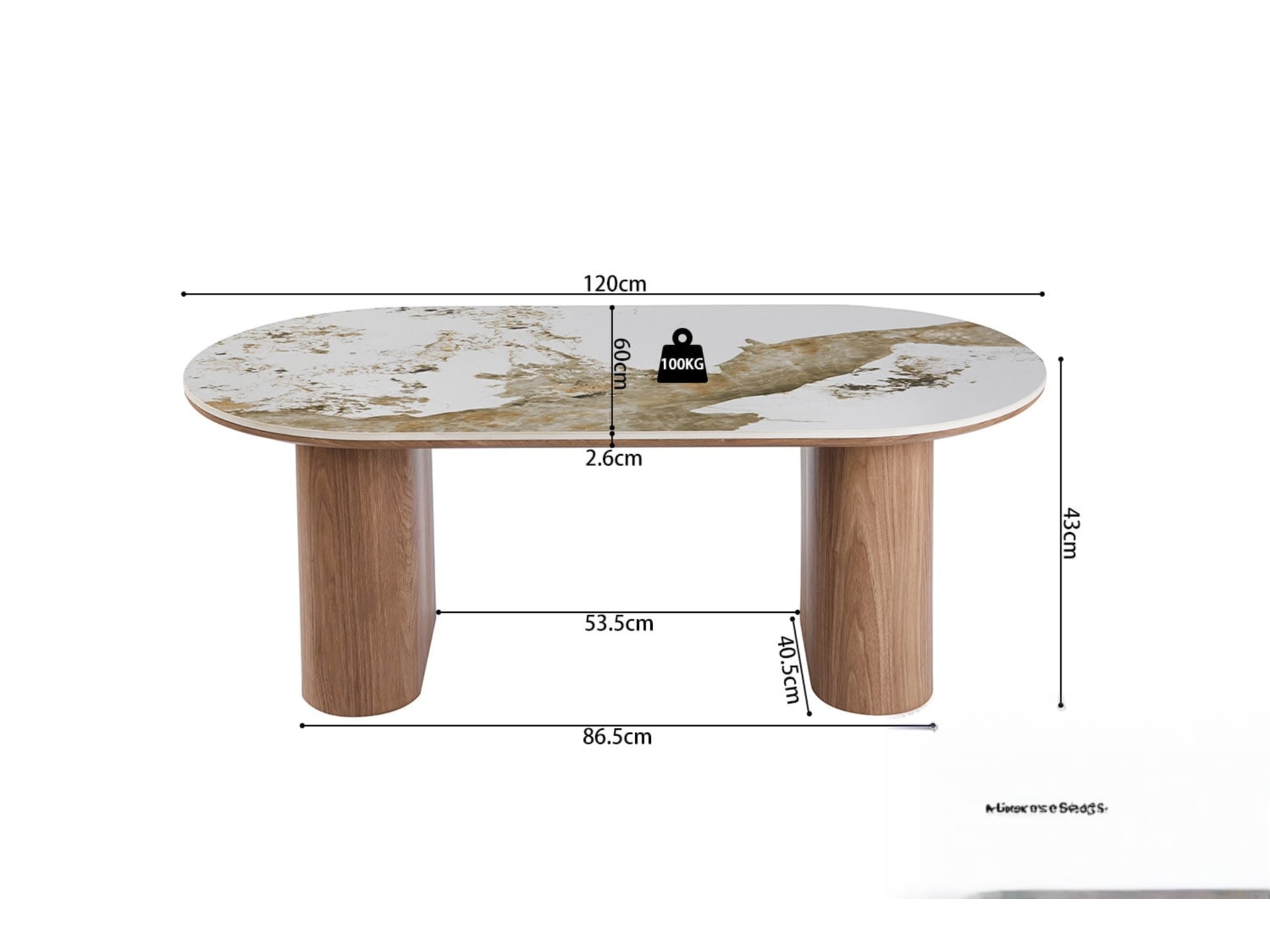 Salontafel 'Evora' Glanzend Steen Pandora — foto 4 van 4