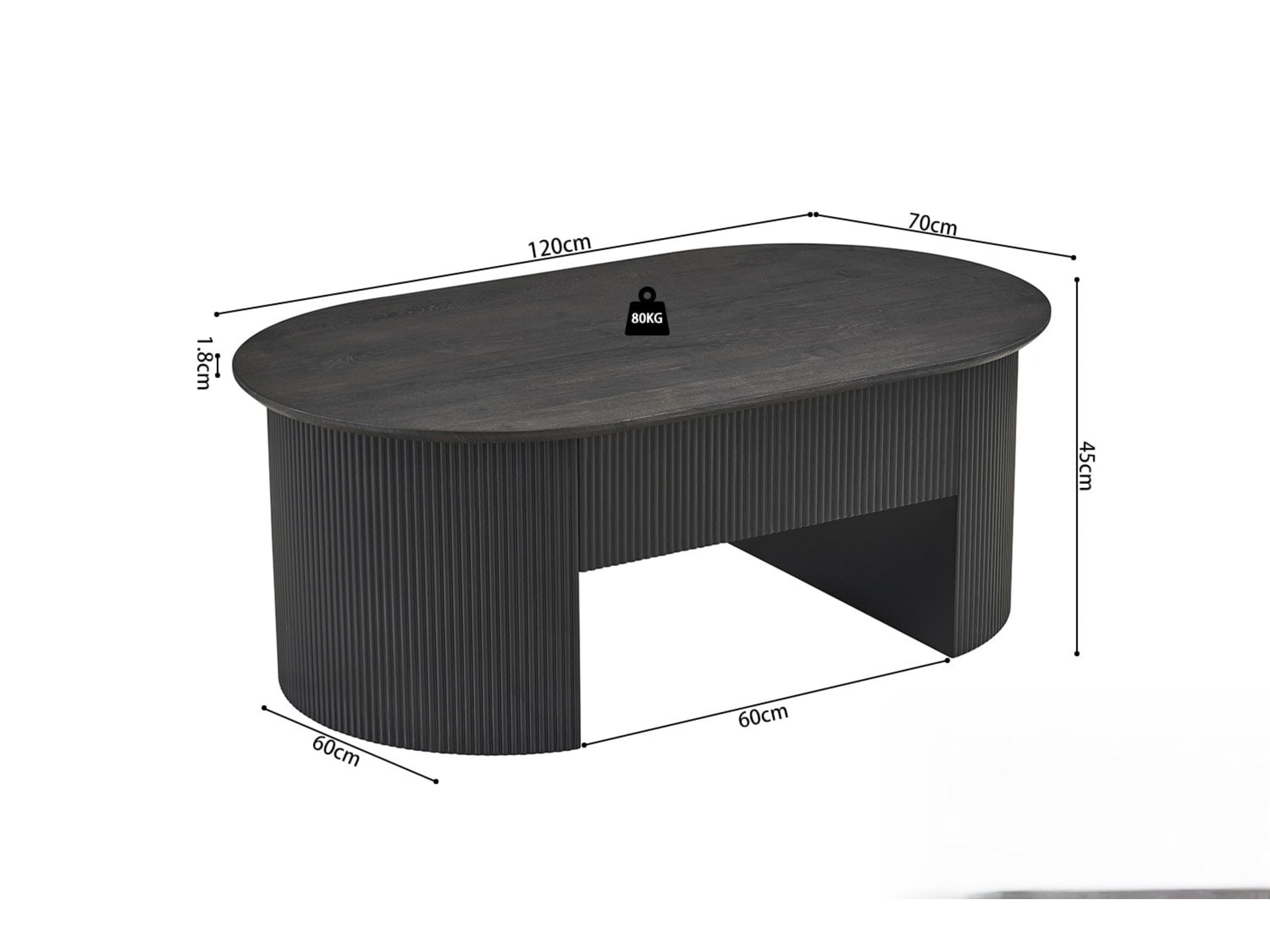 Salontafel 'Lagos' 120 cm Lift-top Decor Donkerbruin — foto 5 van 6