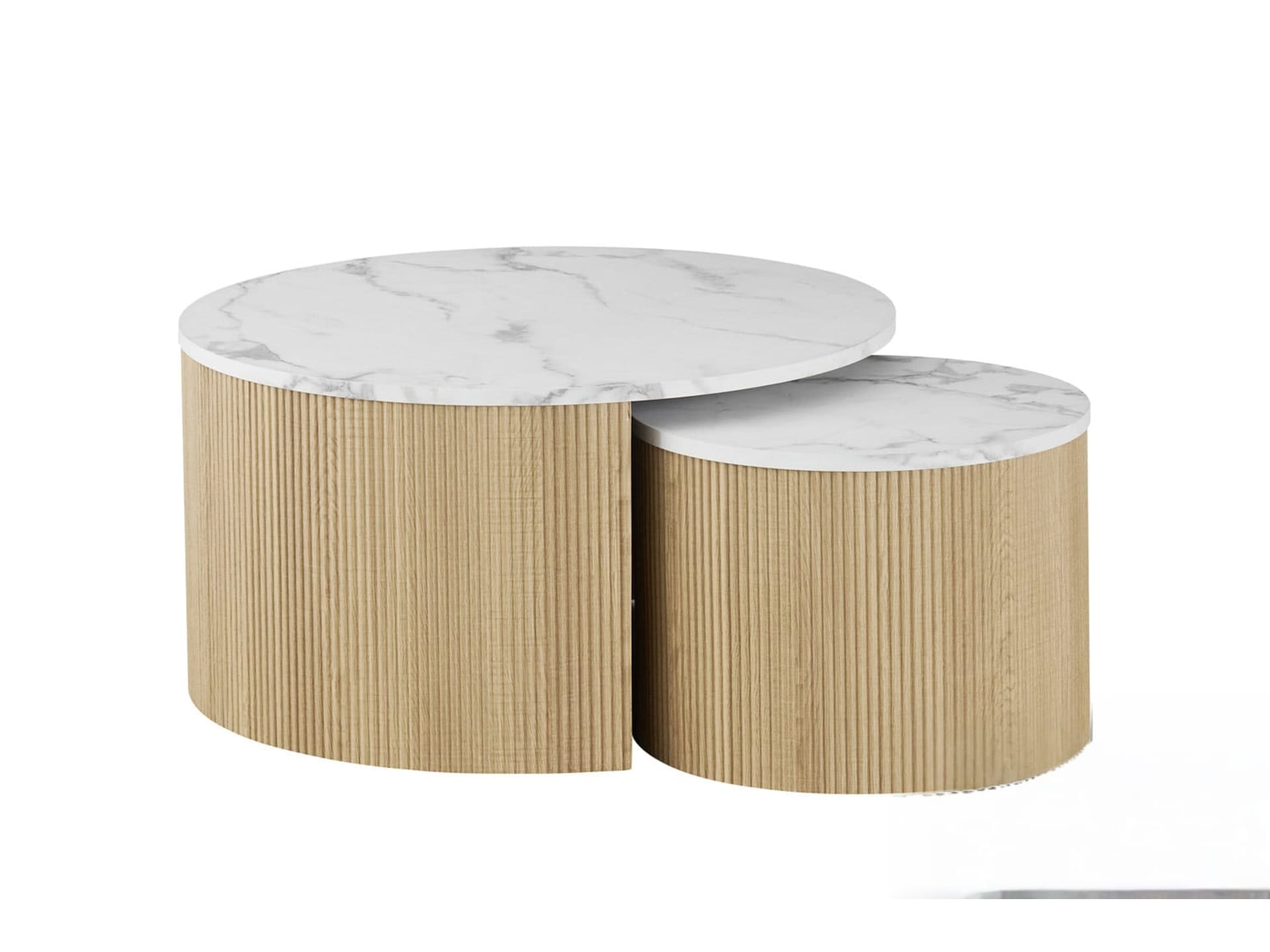 Salontafel 'Rowan' Rond Decor Marmer Beige — foto 1 van 4