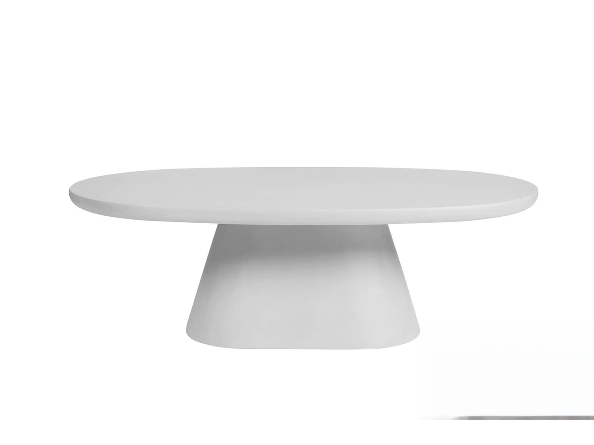 Salontafel 'Tavira' 120 cm Ovaal Cement Ecru — foto 1 van 6