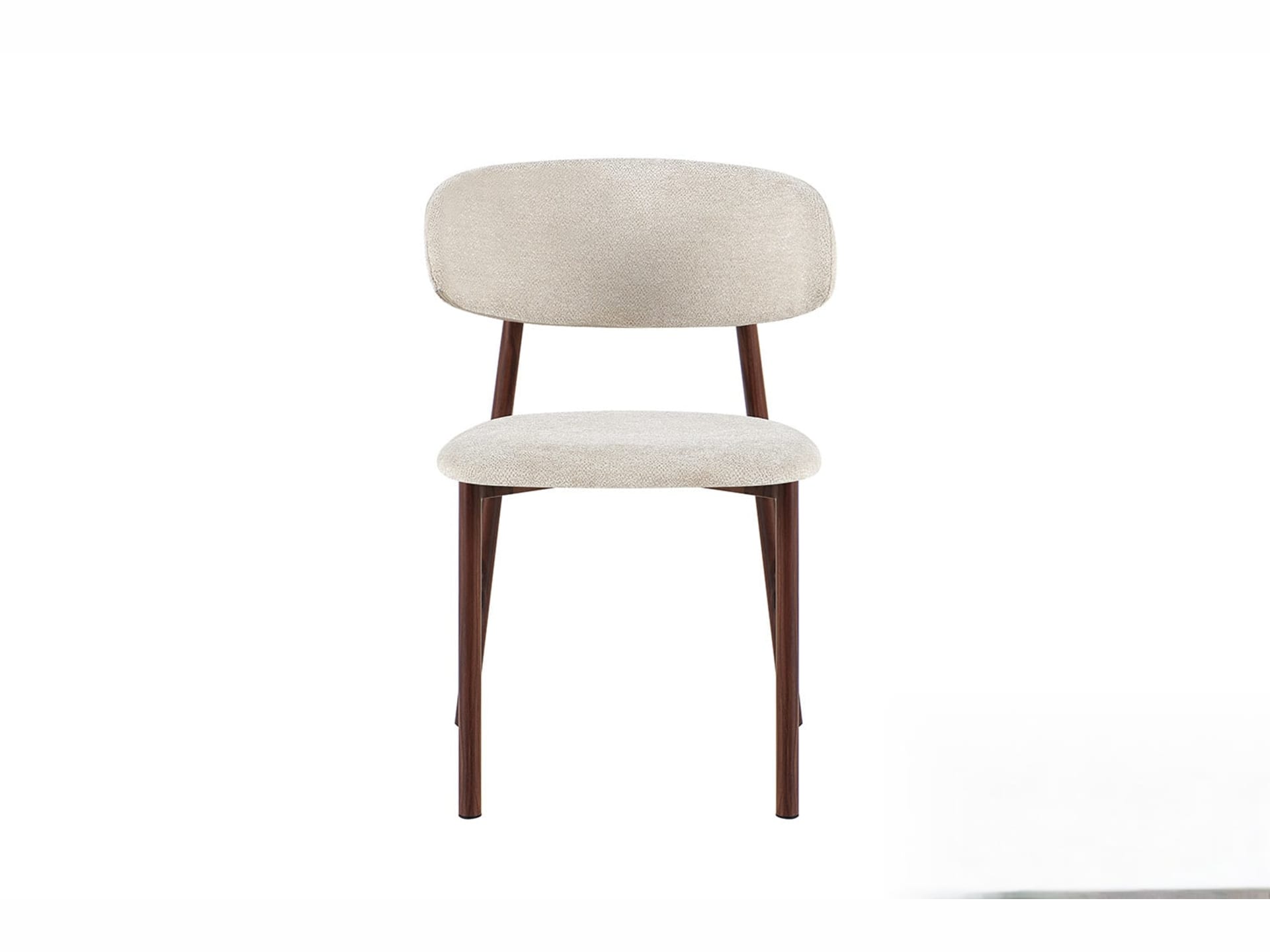 Stoel 'Coco' Walnoot - Stof Fabb Raven 24 Beige — foto 1 van 4