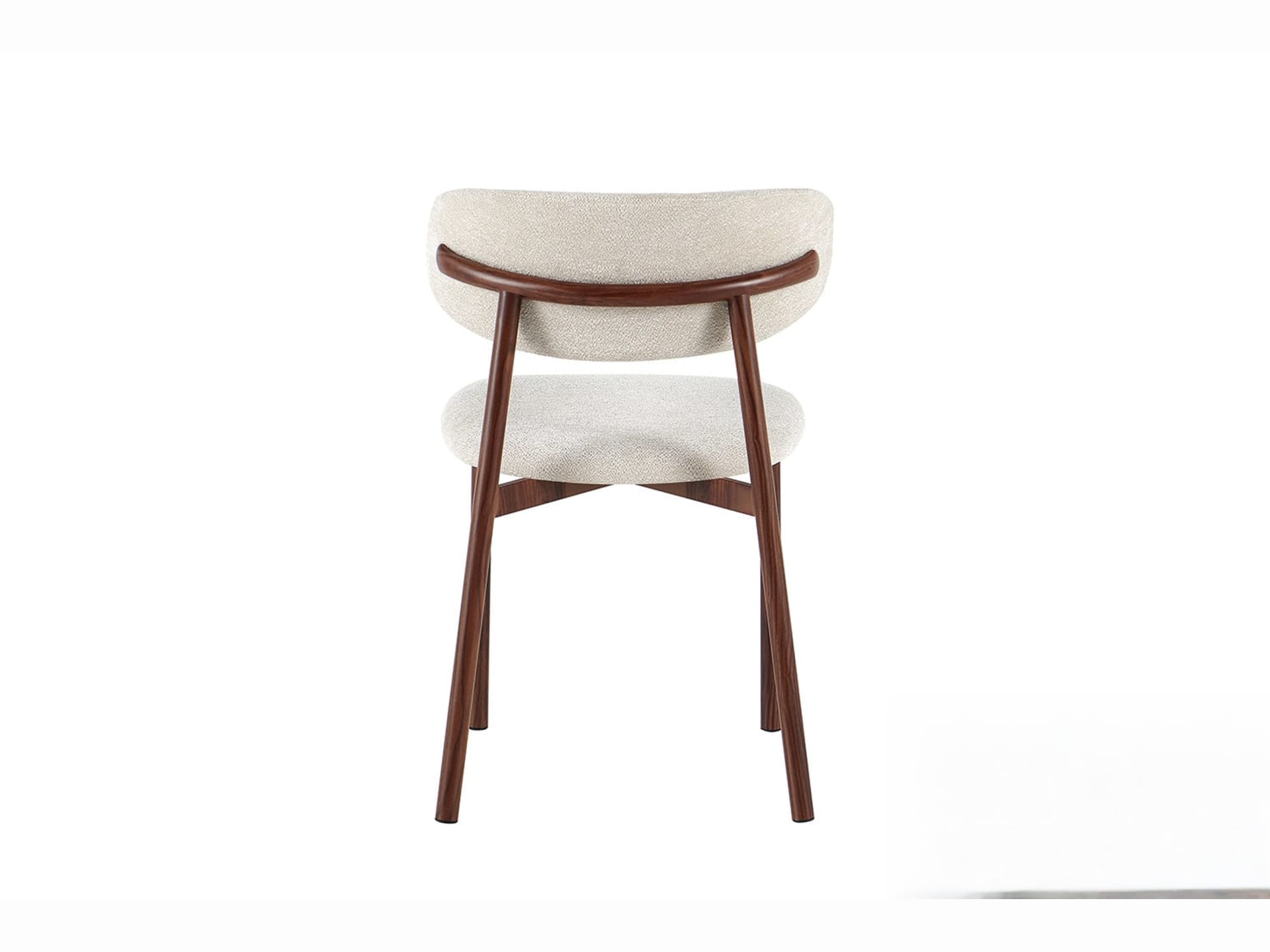 Stoel 'Coco' Walnoot - Stof Fabb Raven 24 Beige — foto 3 van 4