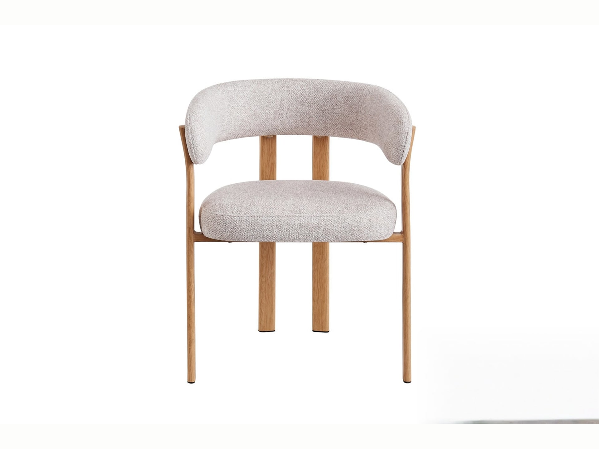 Stoel met armleuningen 'Julia' Naturel - Stof Fabb Leo 23