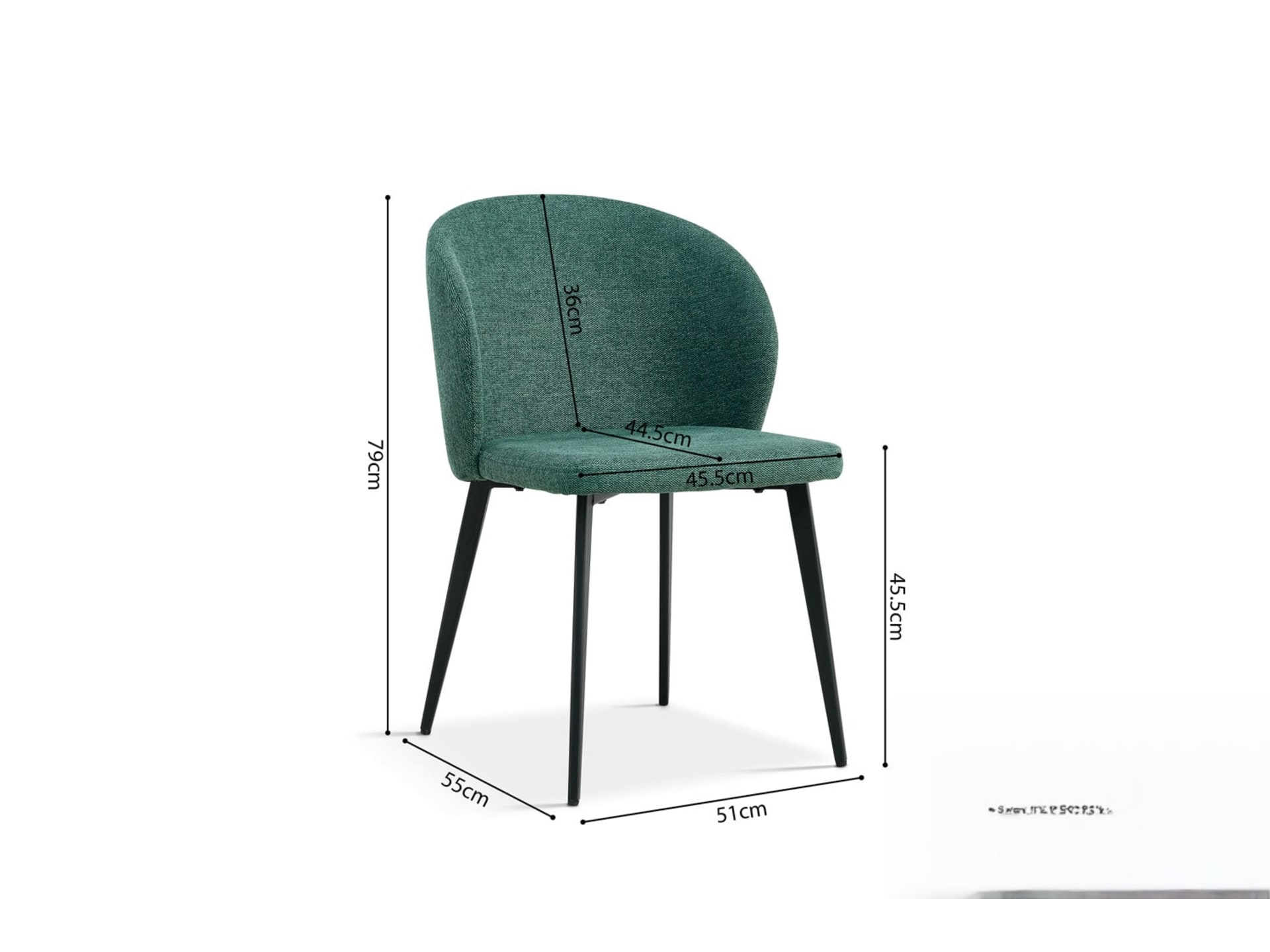 Stoel 'Toledo' Stof Groen — foto 5 van 5