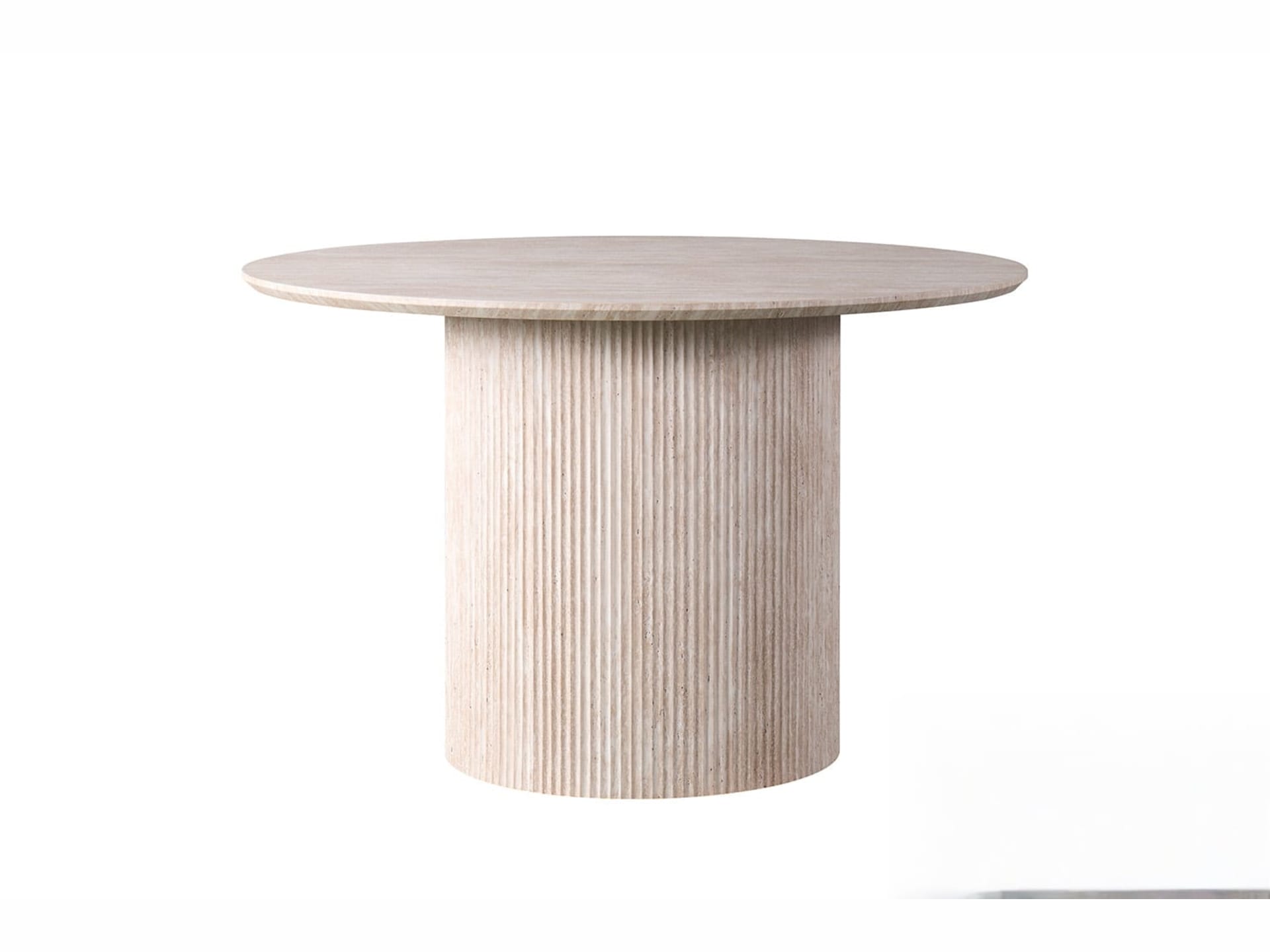 Tafel 'Lagos' 120 cm Rond Decor Travertin Beige — foto 1 van 4