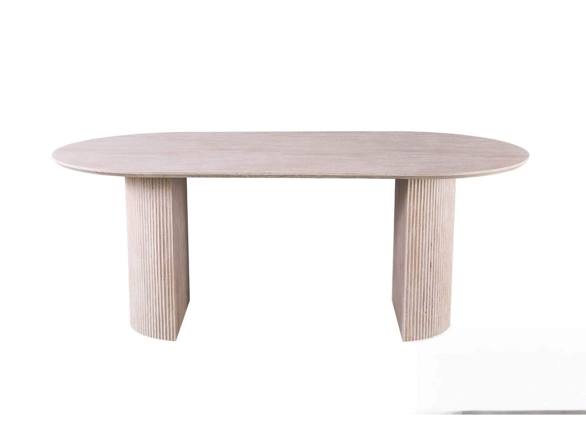 Tafel 'Lagos' 200 cm Ovaal Decor Travertin Beige — foto 1 van 7