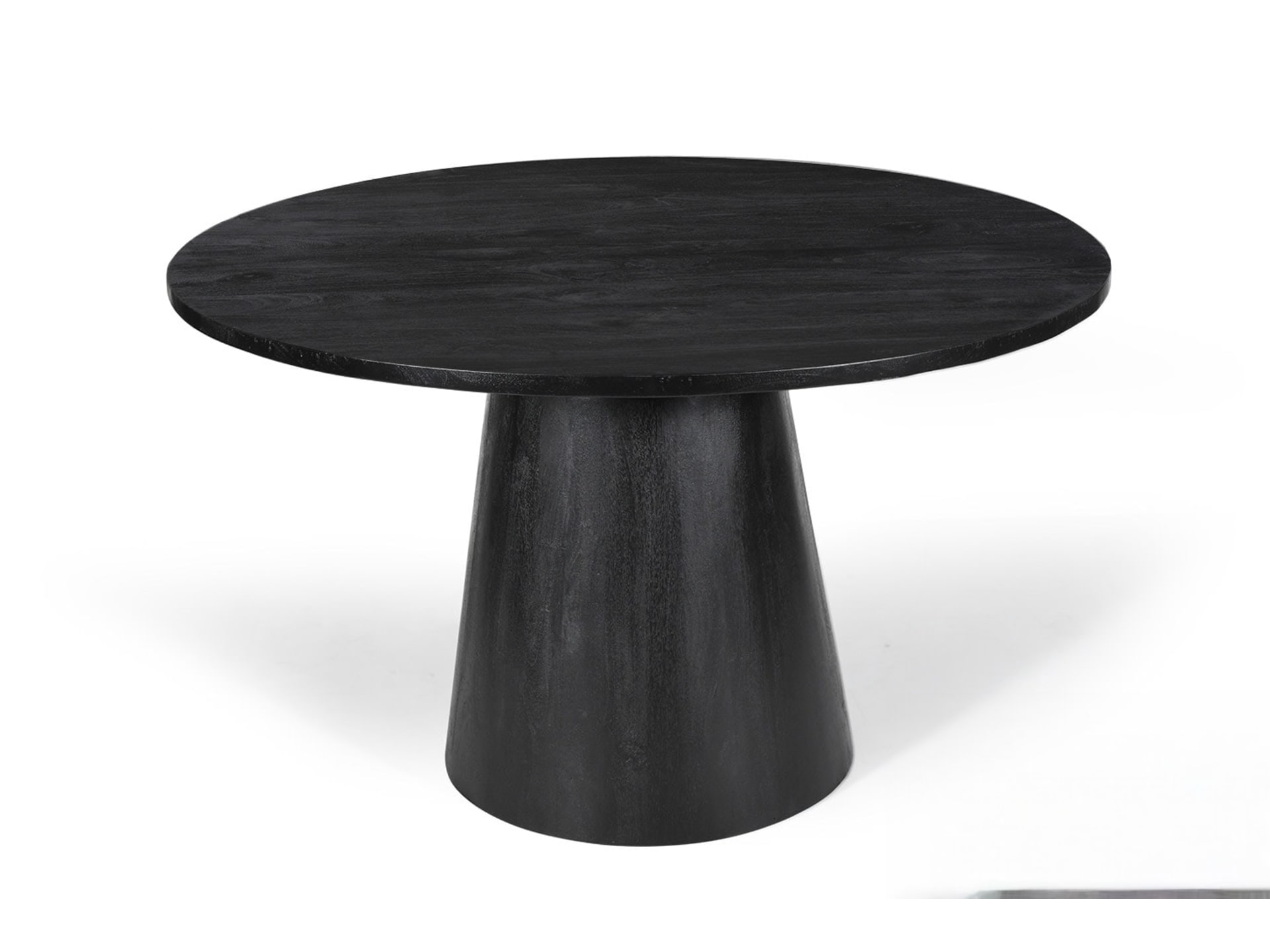 Tafel 'Tommy' 130 cm Rond Mango hout  Zwart — foto 1 van 5