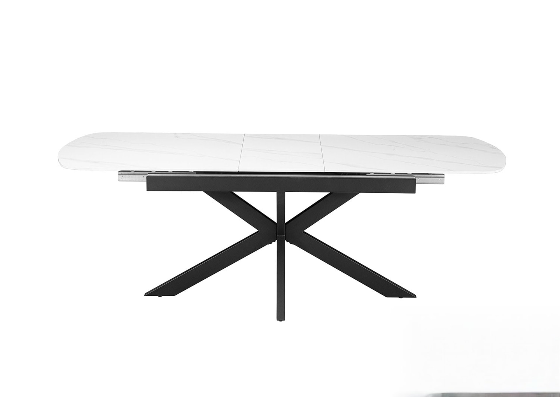 Uitschuifbare tafel 'Hestia' 180-220 cm Deens Ovaal Steen Wit — foto 2 van 6