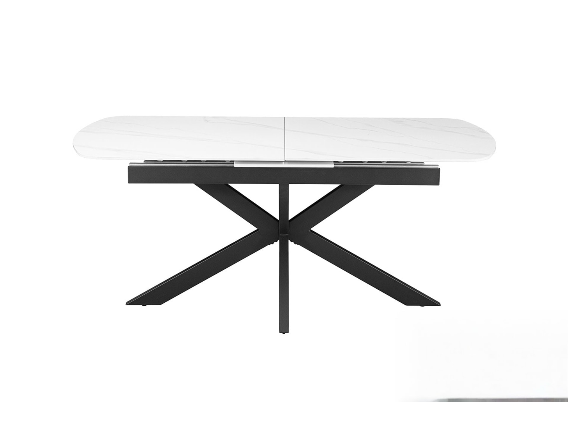 Uitschuifbare tafel 'Hestia' 180-220 cm Deens Ovaal Steen Wit — foto 1 van 6