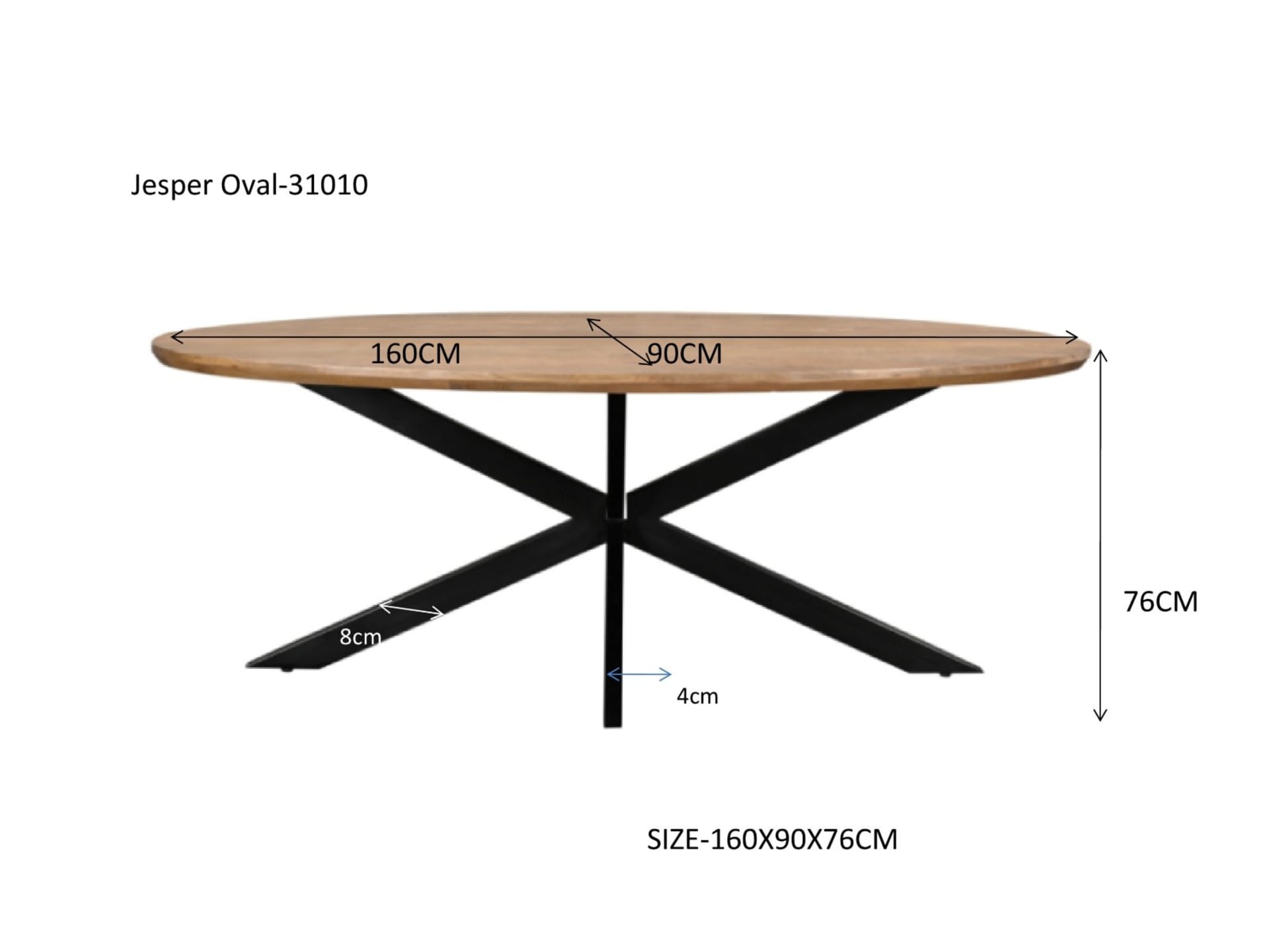Jesper Oval 160 cm — foto 2 van 2