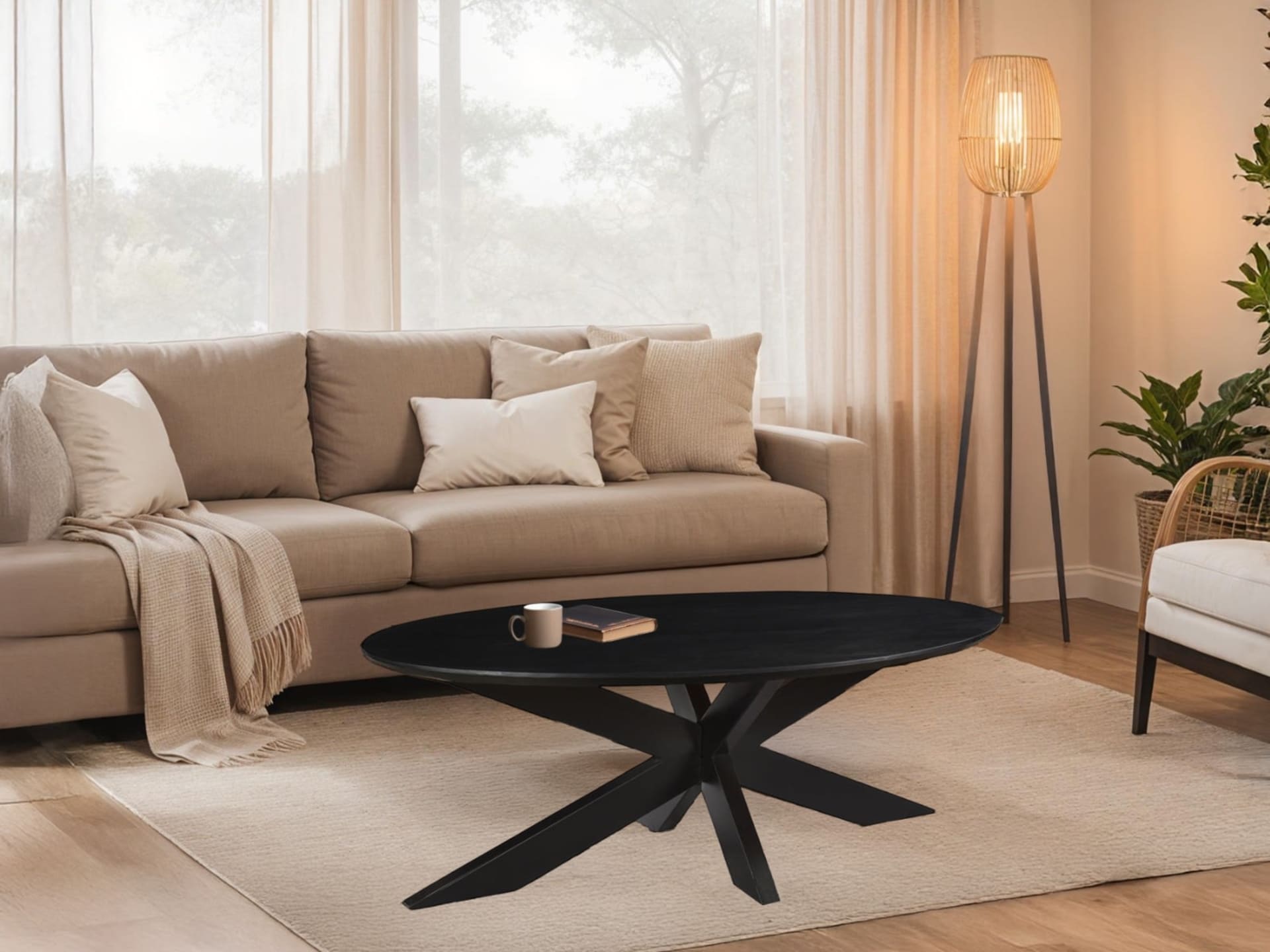 Oslo Oval Black130 cm — foto 2 van 5
