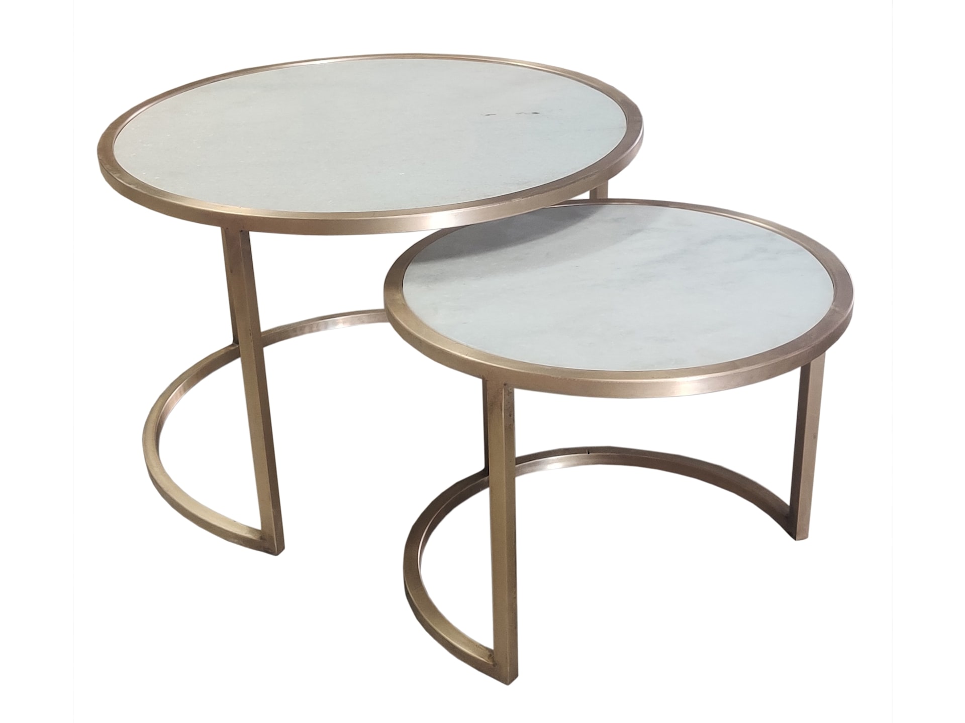 Jamie Marble White Gold Set of 2