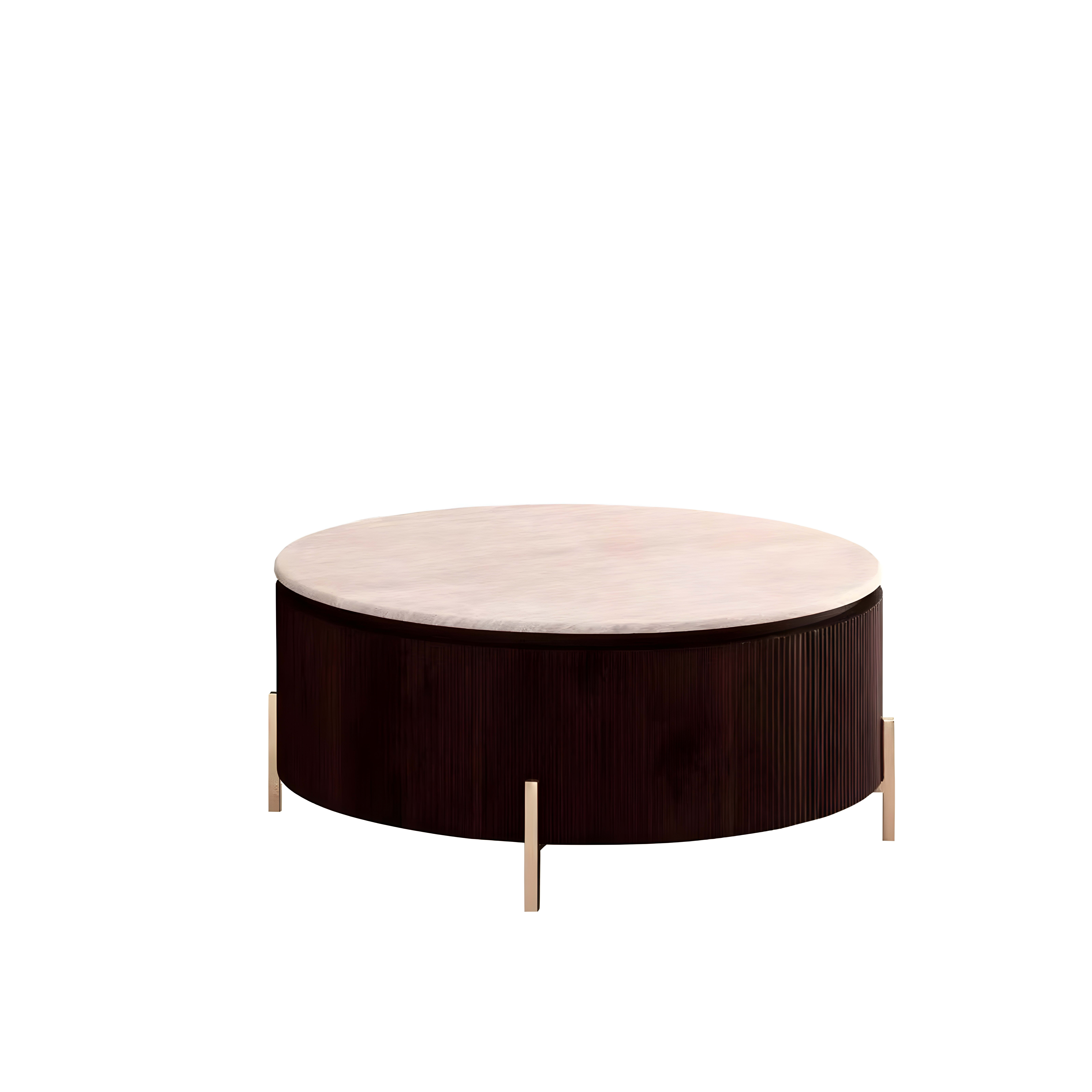 Foster Salontafel Ø 100 Flintstone Marmer — 1
