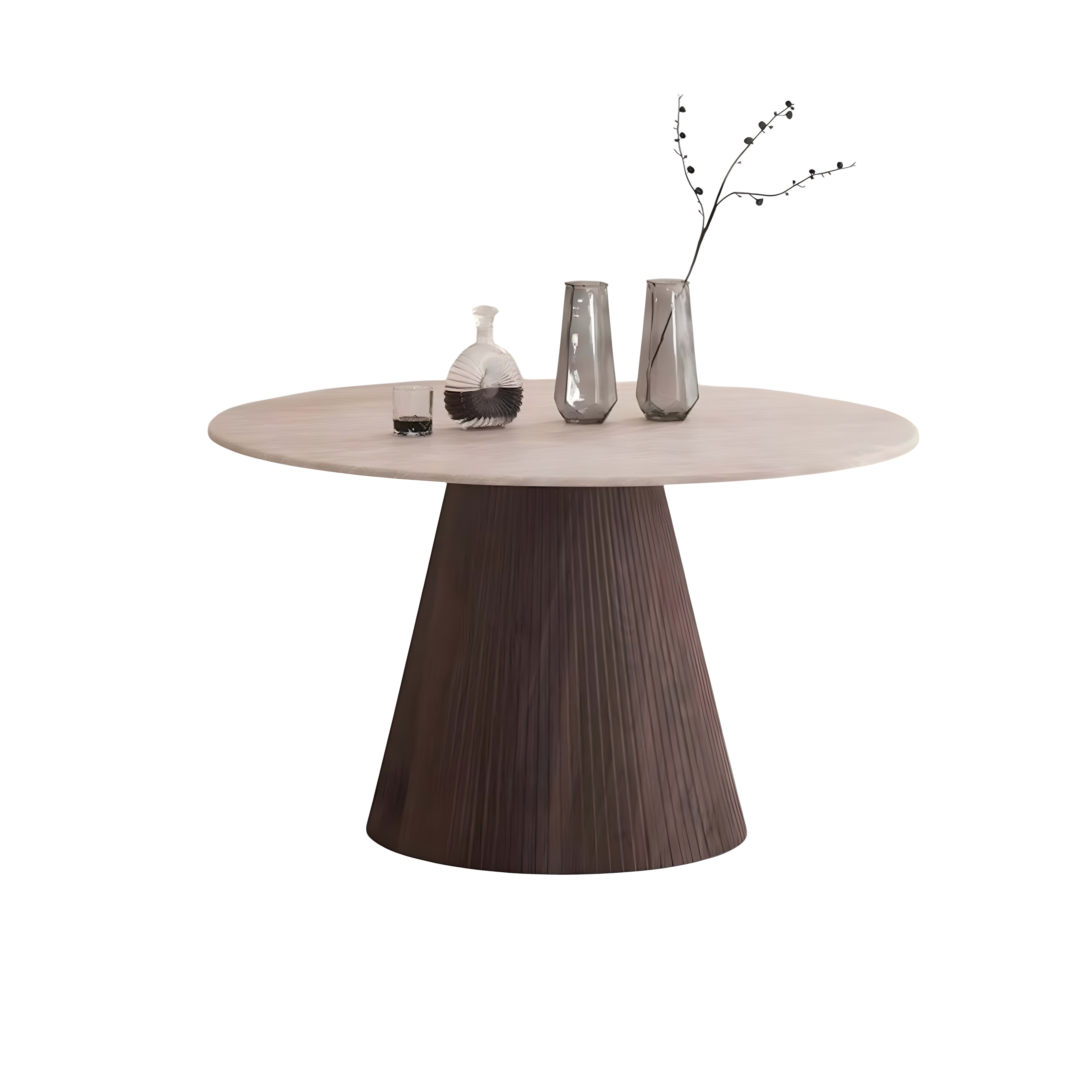 Kimberly Brown Eettafel Ø 130 Flintstone Marmer — 1