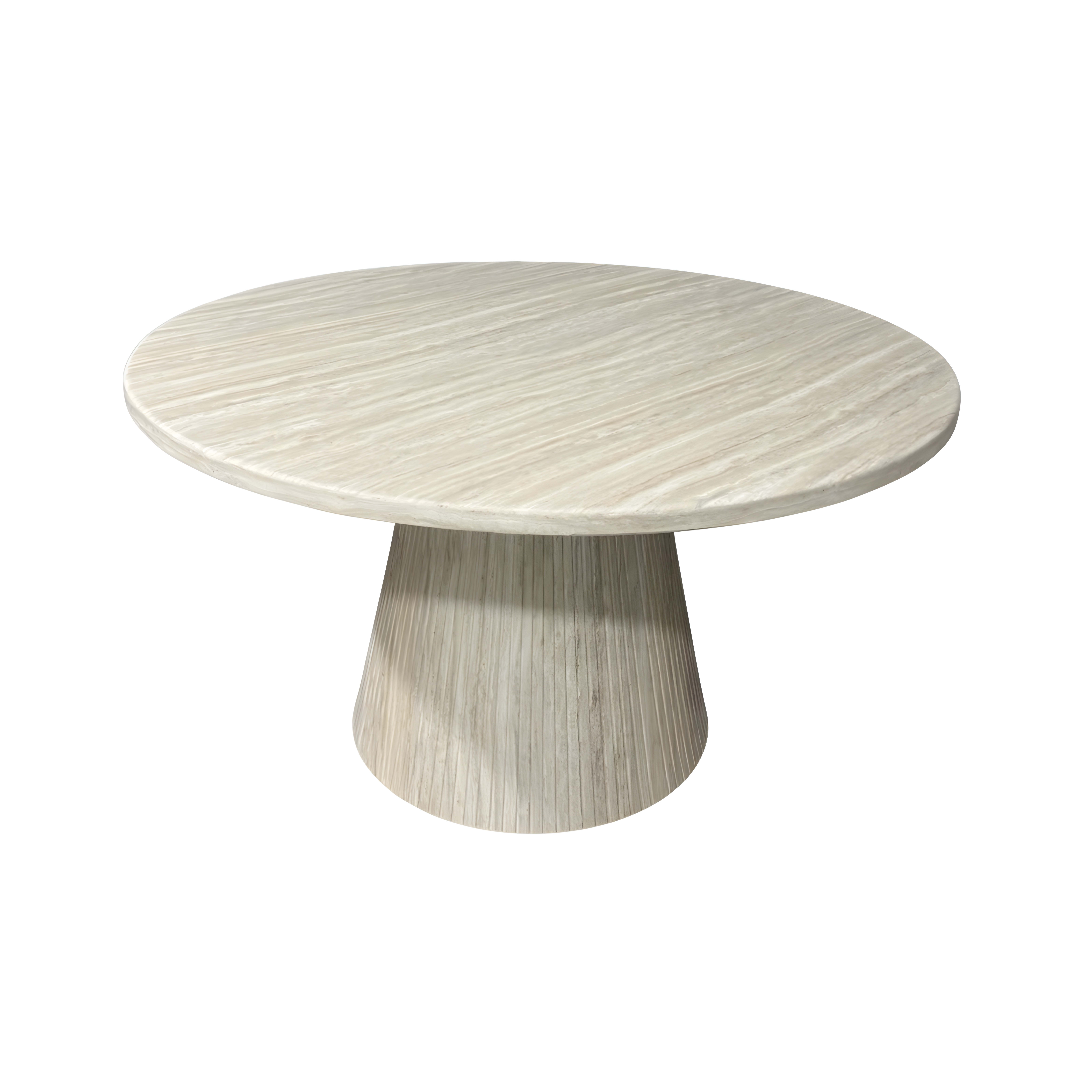 Kimberly Eettafel Ø 130 Flintstone Marmer — 1