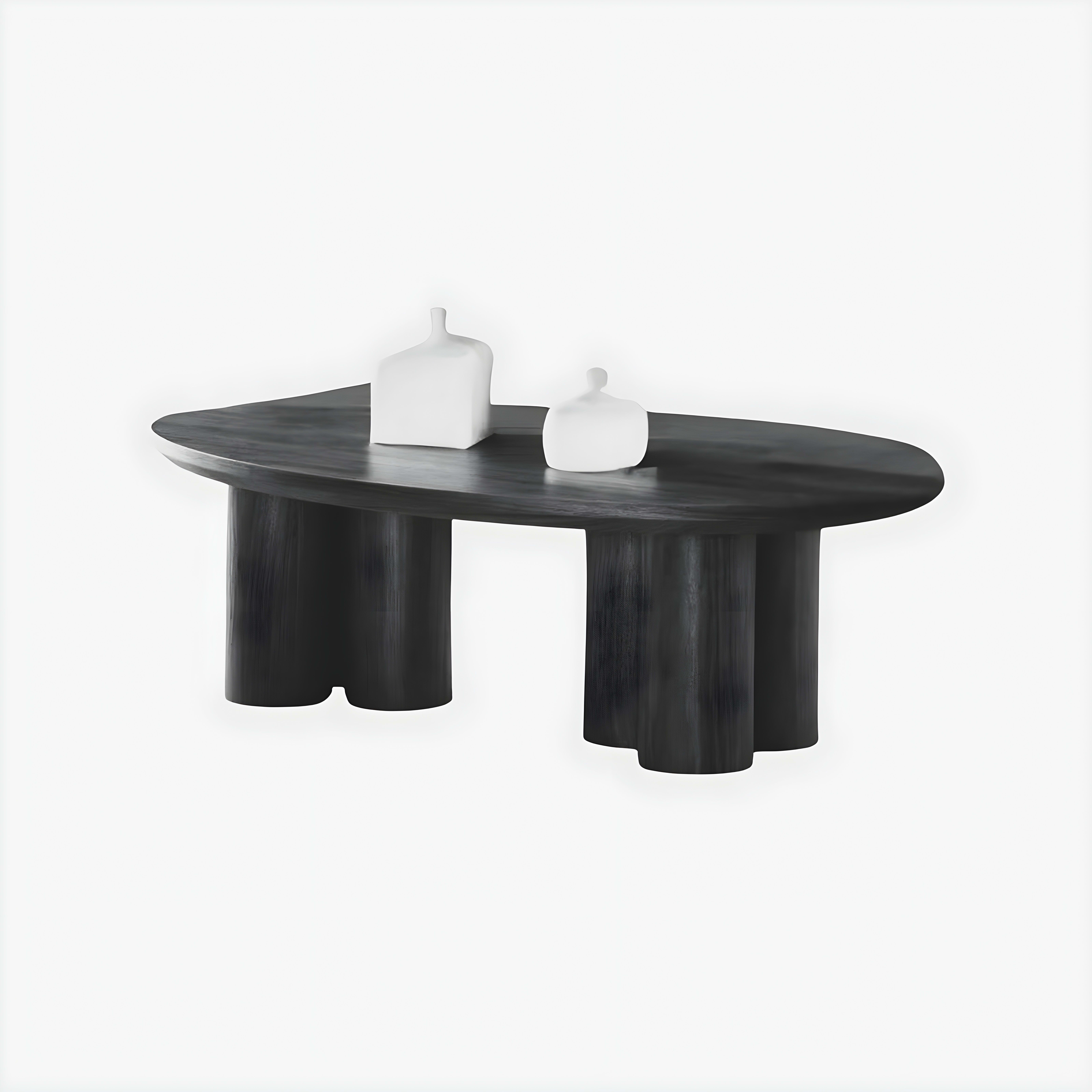 Royal Salontafel 140×80×45 Zwart Fineer Ovaal — 1