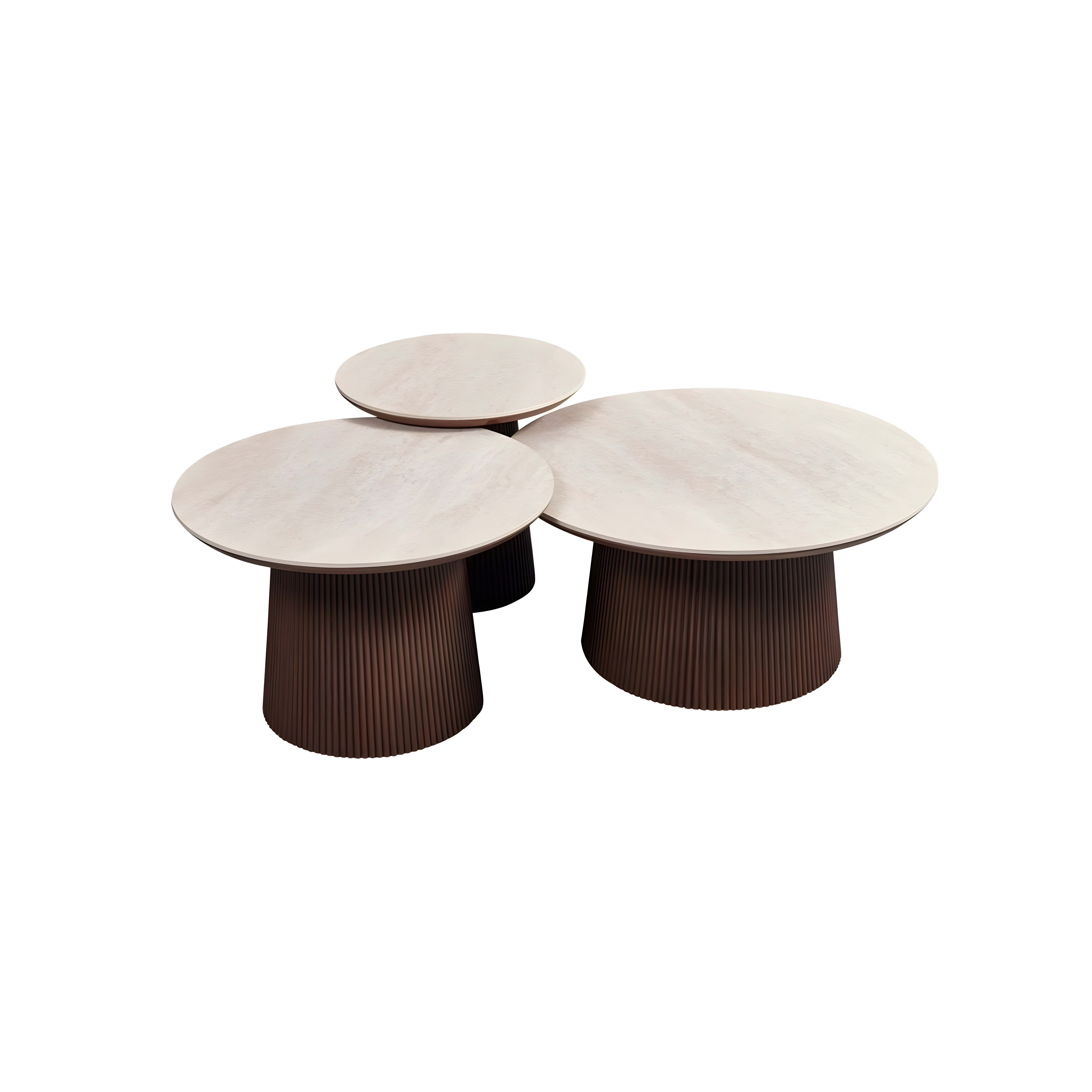 Aqua Salontafel Bruin Keramiek Fungo — 1