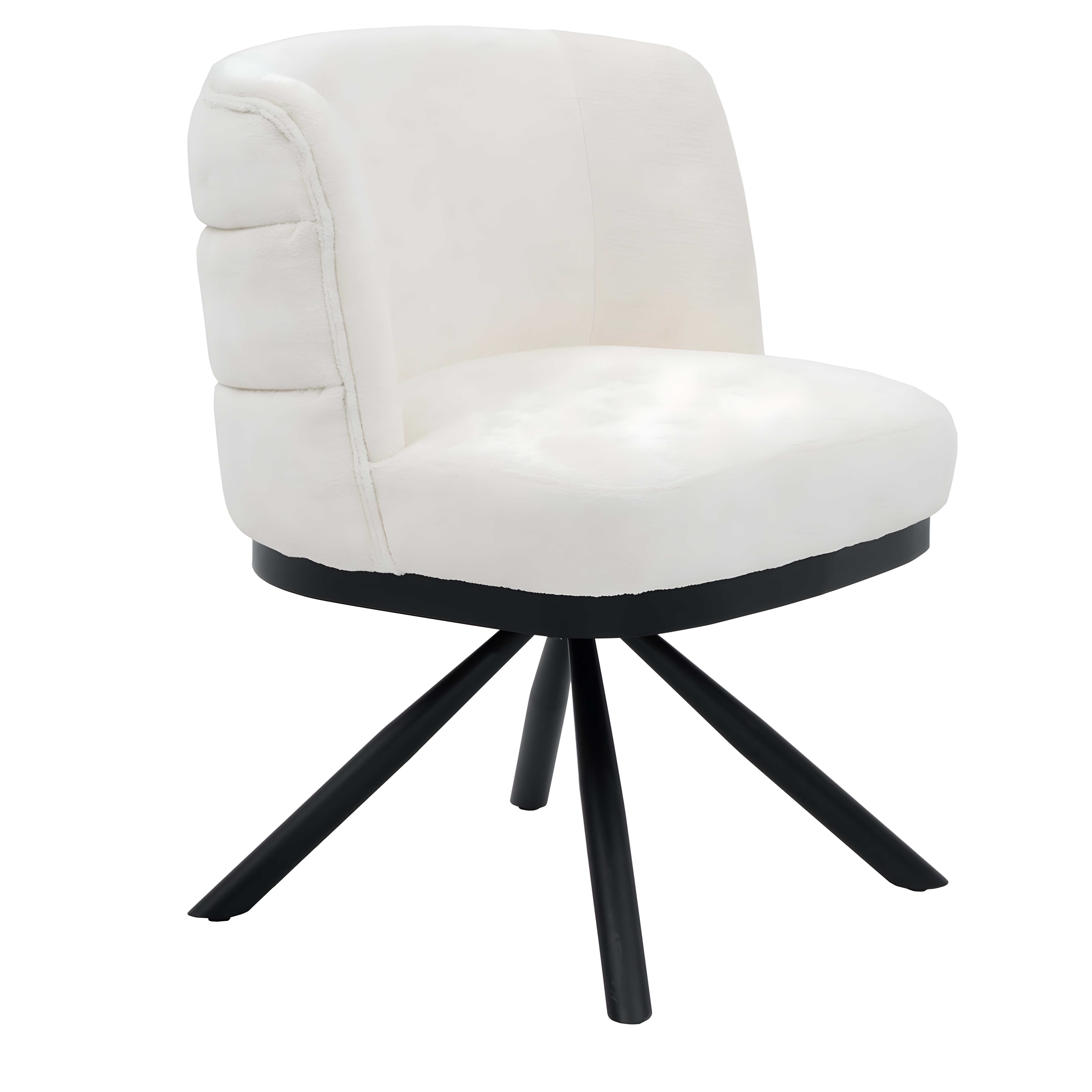 Corfu ZB-5692 Eetkamerstoel Zwart onderstel Wit — 1