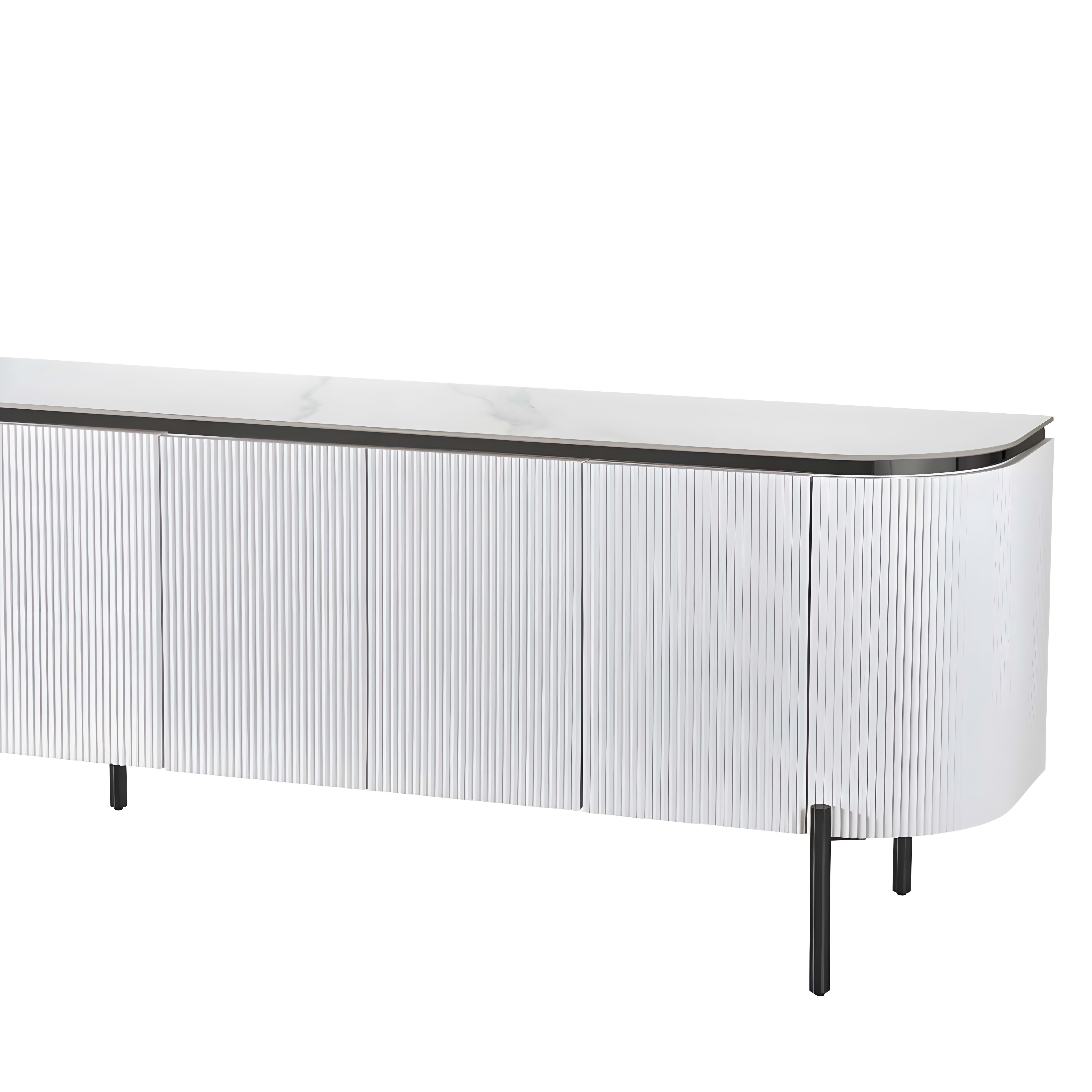 Aqua dressoir 190×50 wit/zwart keramiek — 1