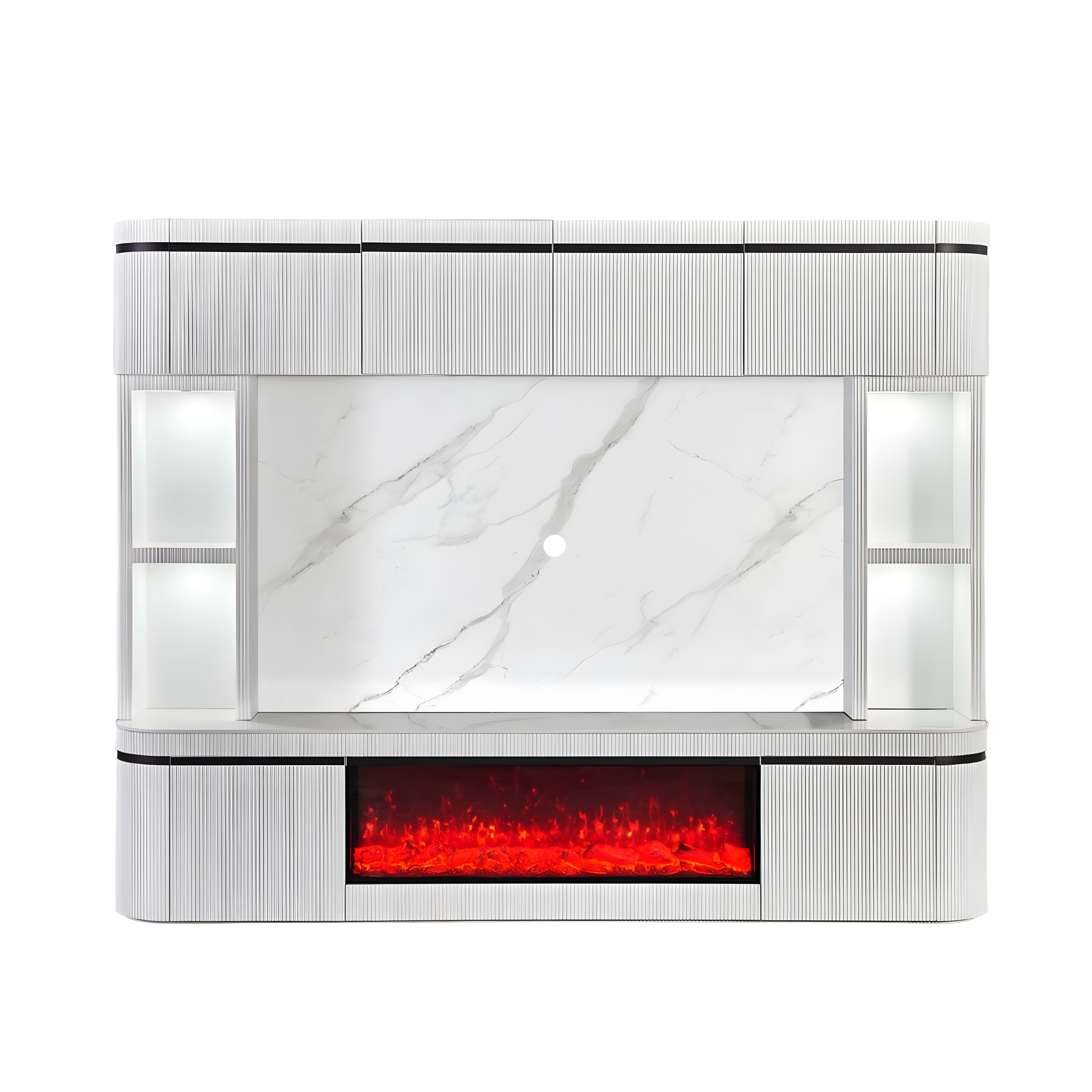 Aqua tv-wand 280×50 wit/zwart keramiek — 2
