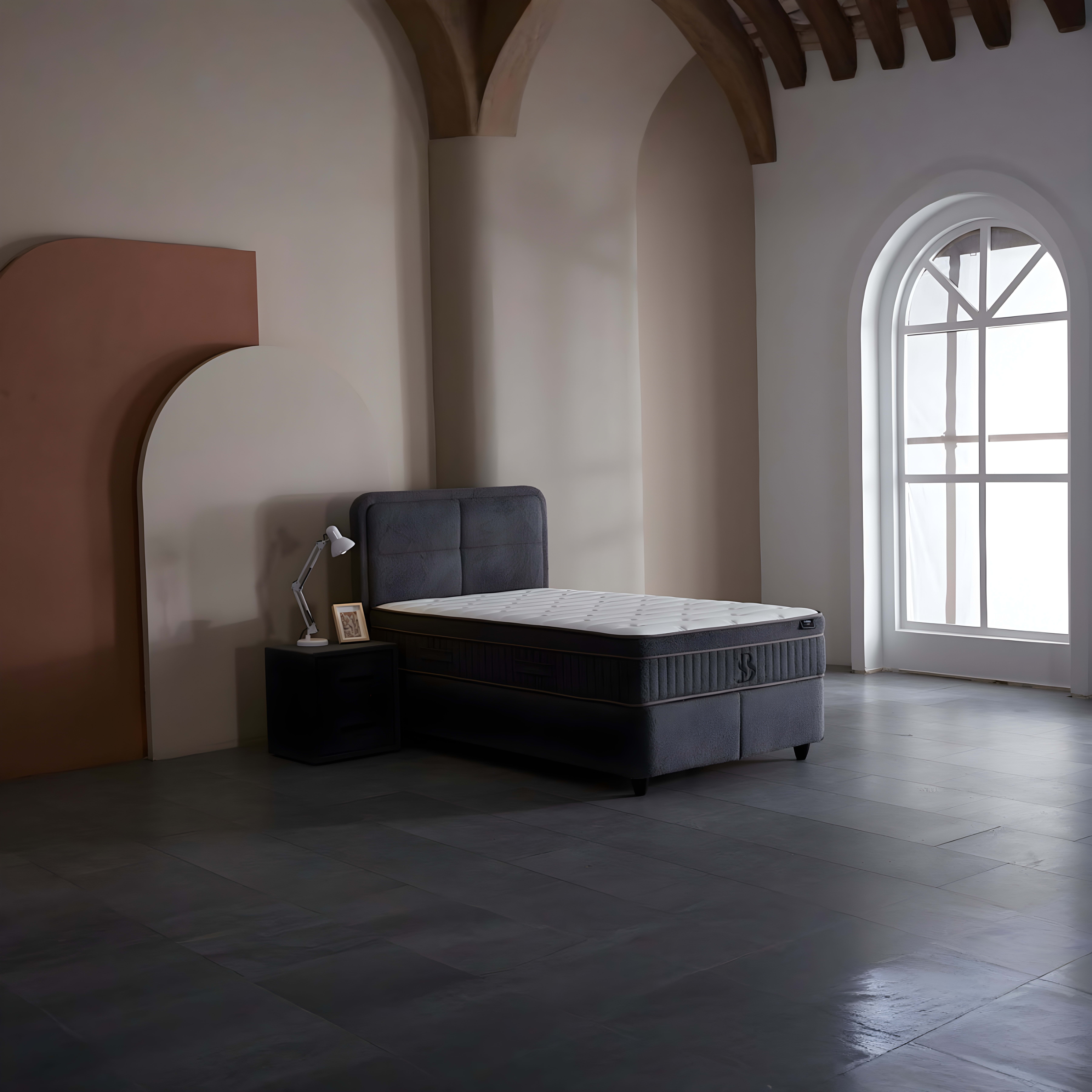 Sia 1-persoons Bedframe Grijs
