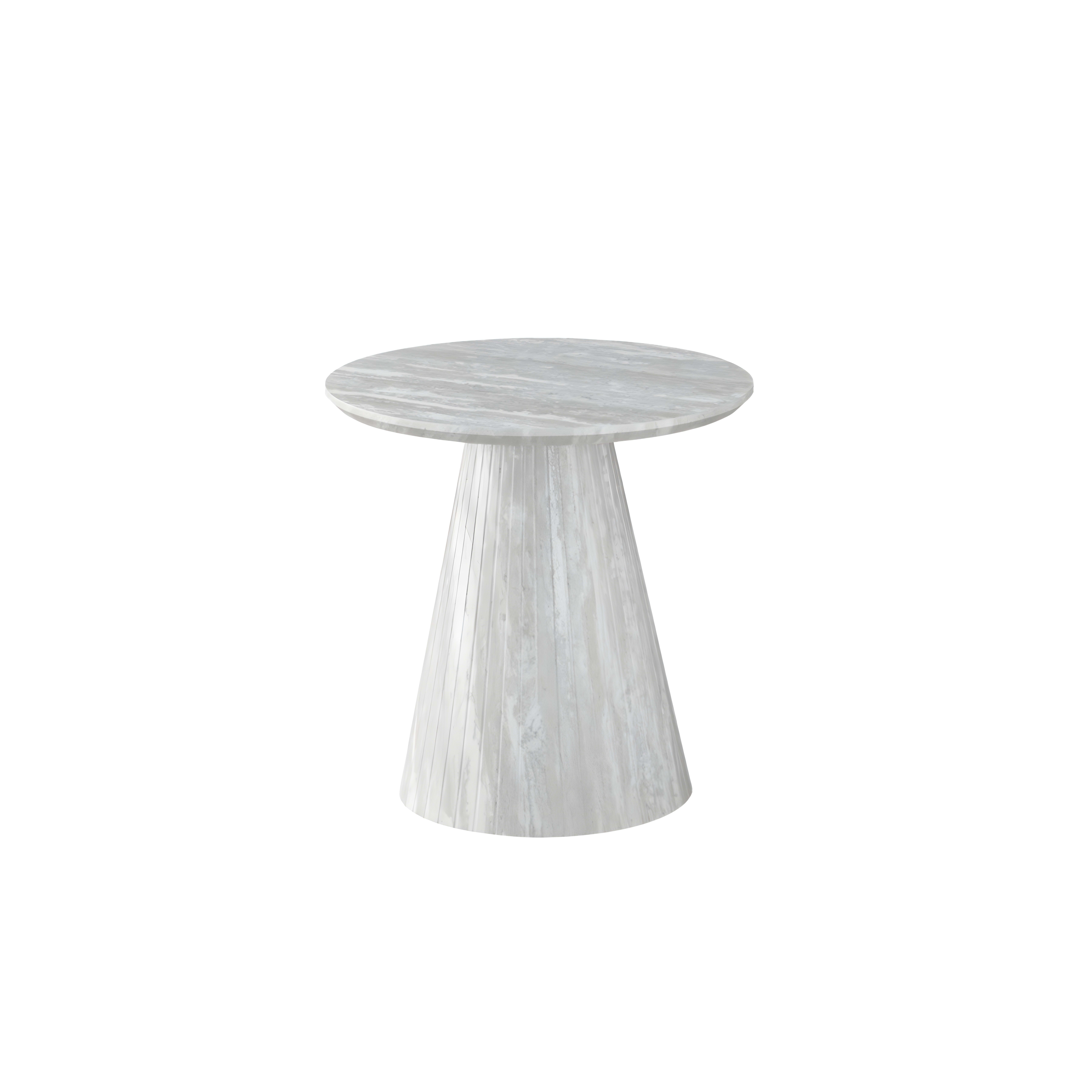 Avanos Bijzettafel Ø 55 Beige Fineer