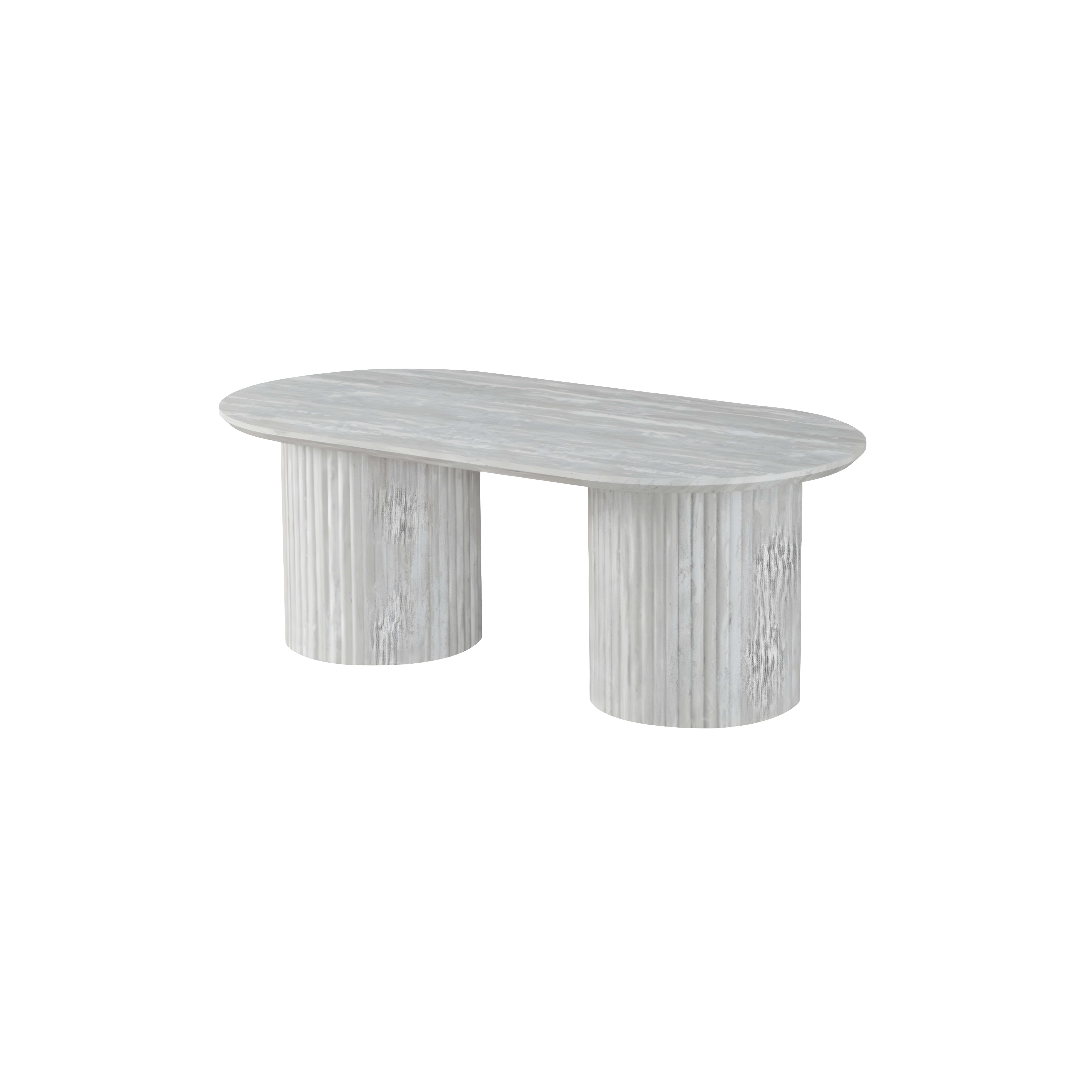 Kapadokya Salontafel 120×60×45 Beige Fineer Ovaal