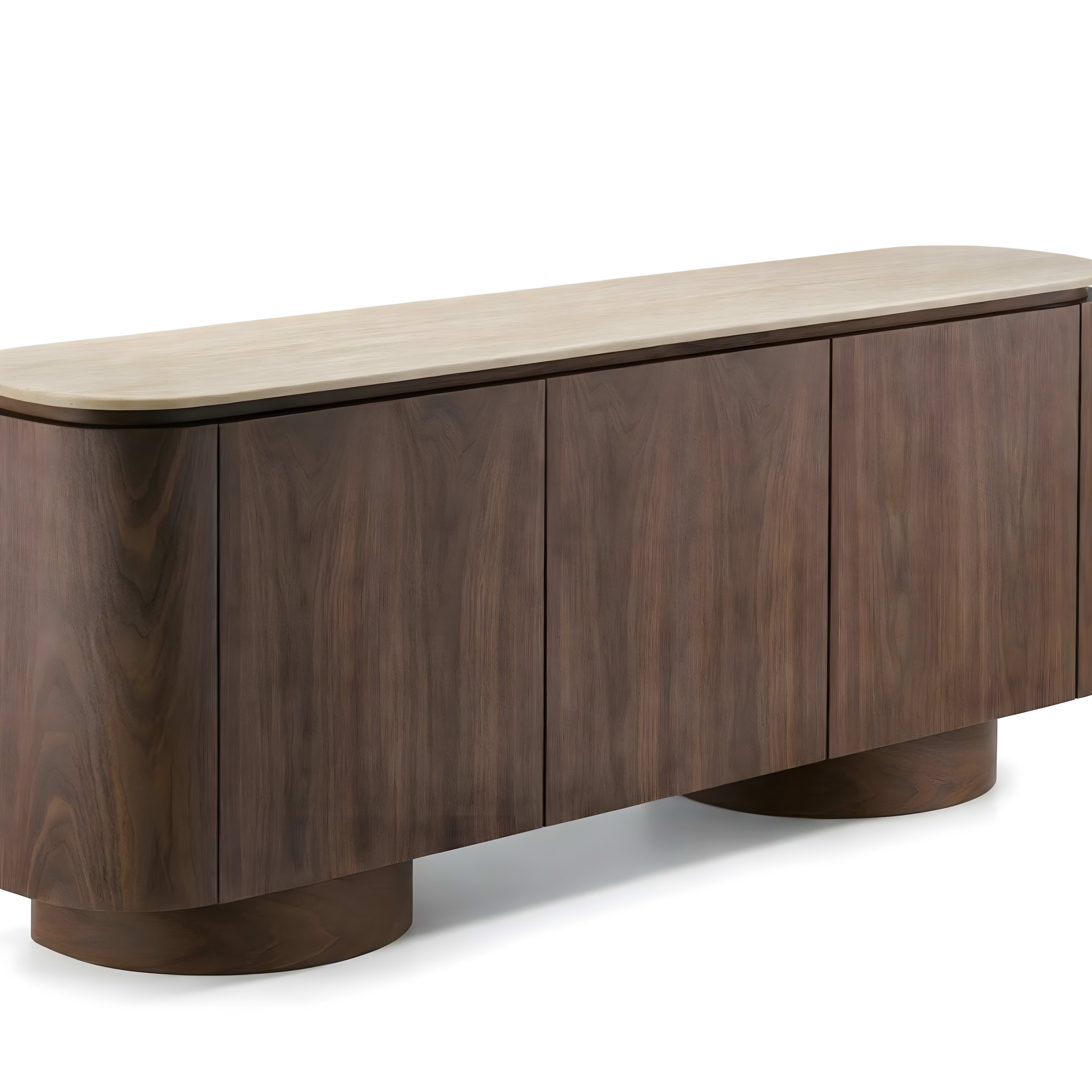 Monza Brown Dressoir 180×40×85 Flintstone Marmer Faux Marmer