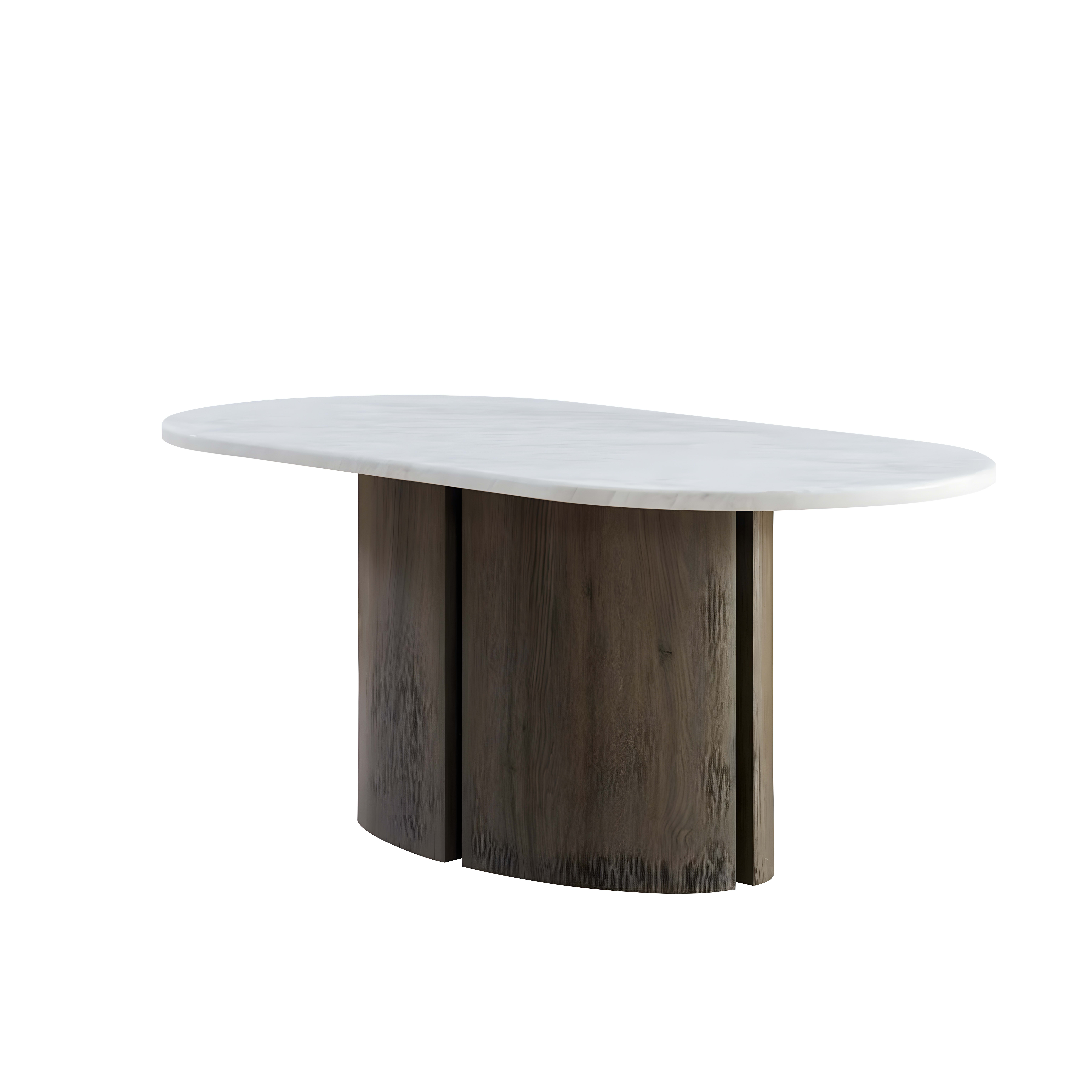 Olivia Eettafel 200×90×75 Wit Marmer