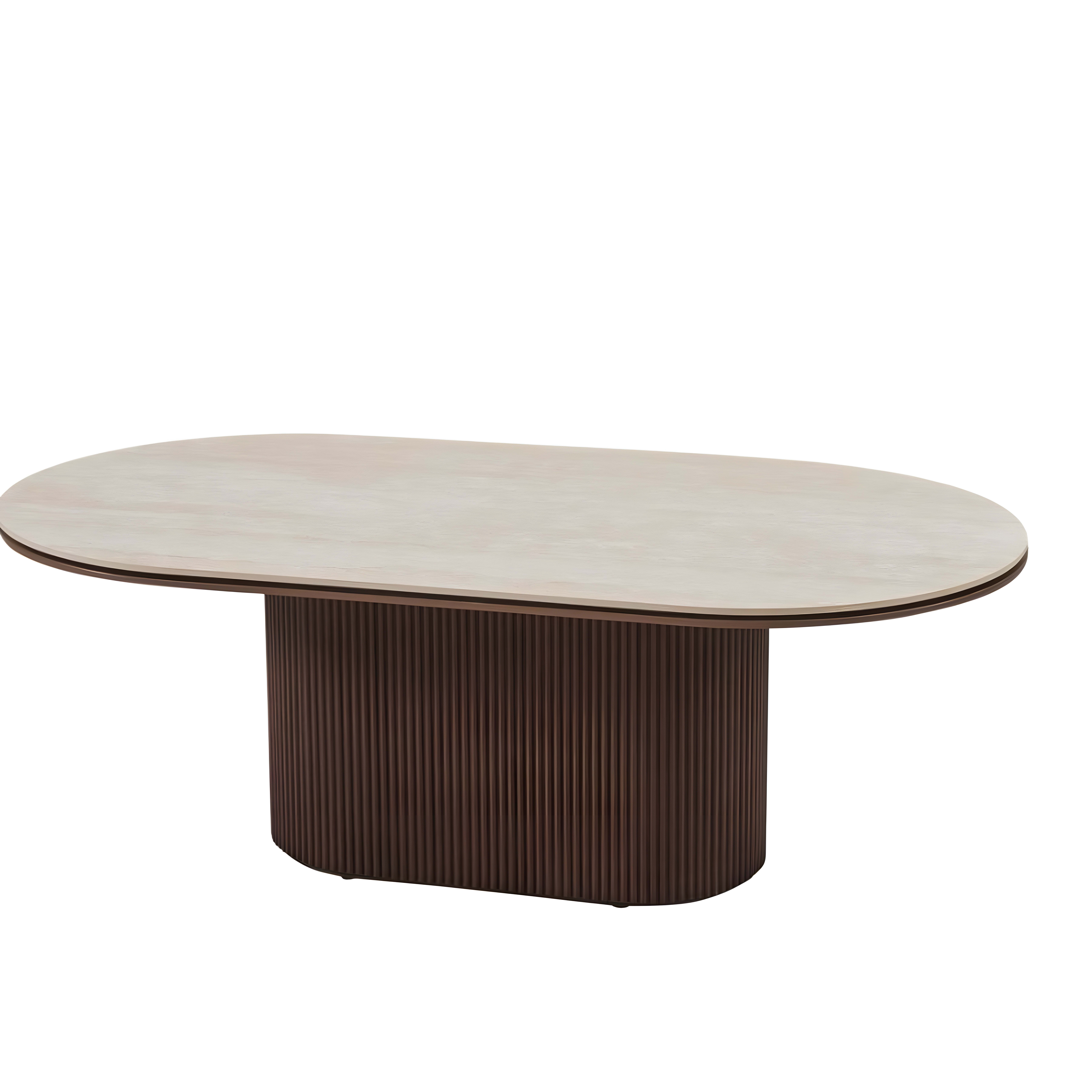 Aqua Salontafel 130×70×45 Bruin Keramiek
