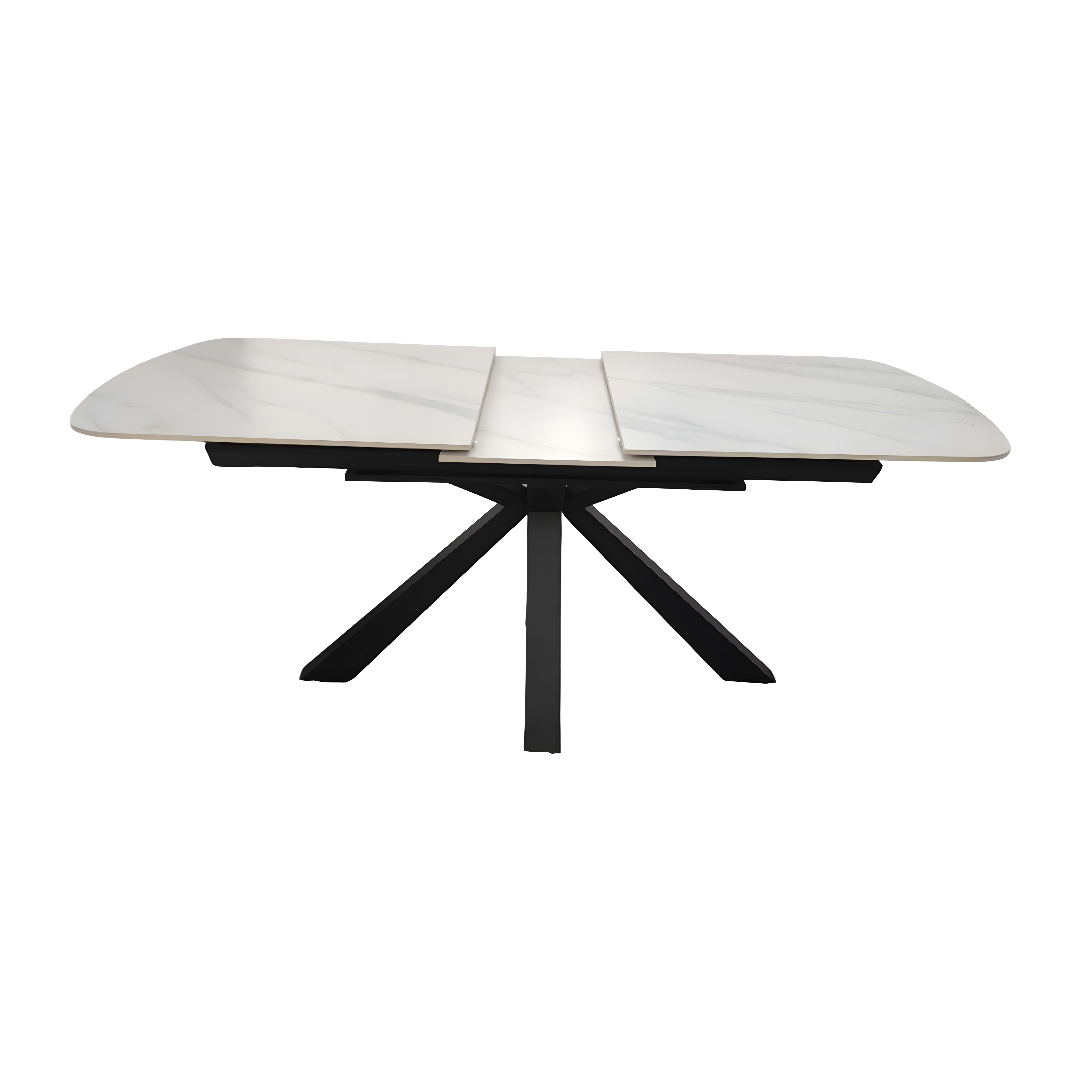 Octopus Eettafel 180/220×90 Zwart Sintersteen