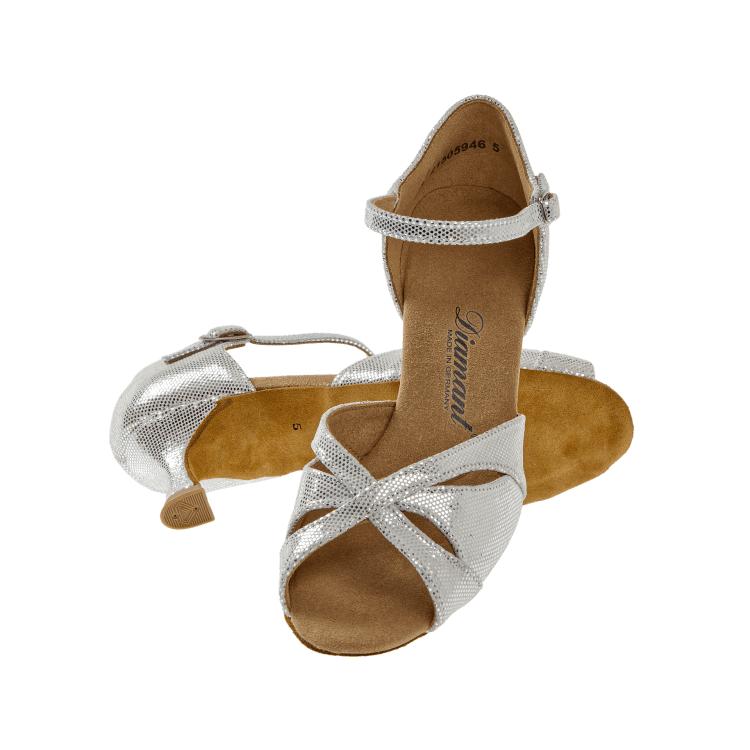 Chaussures De Danse Professionnelles Elite Rummos Martina Satin Et Glitter Tan