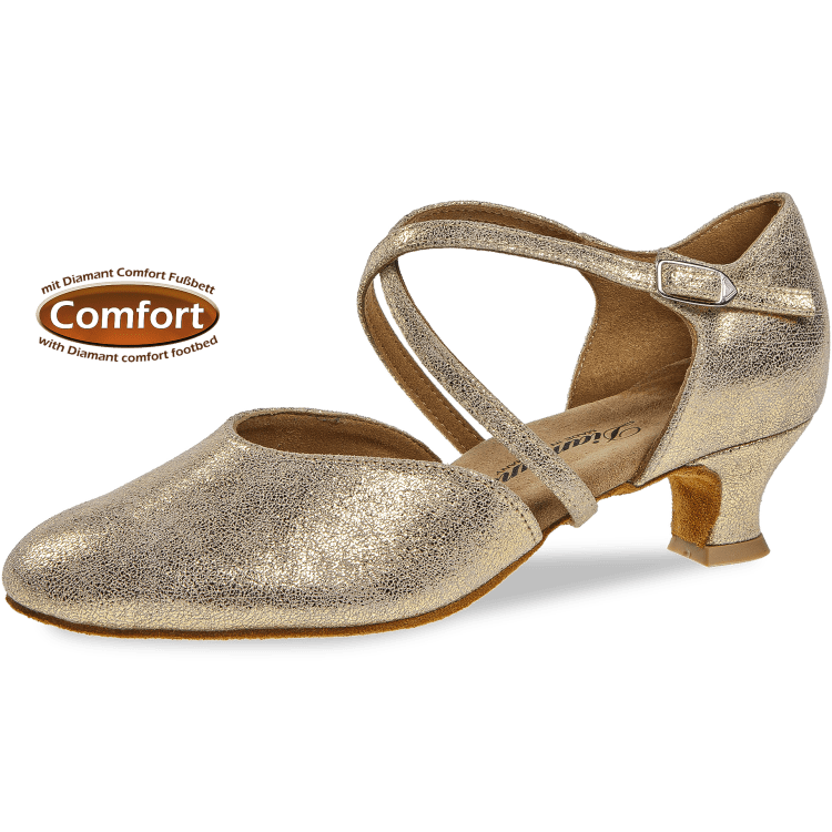 019 011 045 Soulier de Danse 1.5 Semelle Suede Brocade Argent   de Danse Artiste Claude