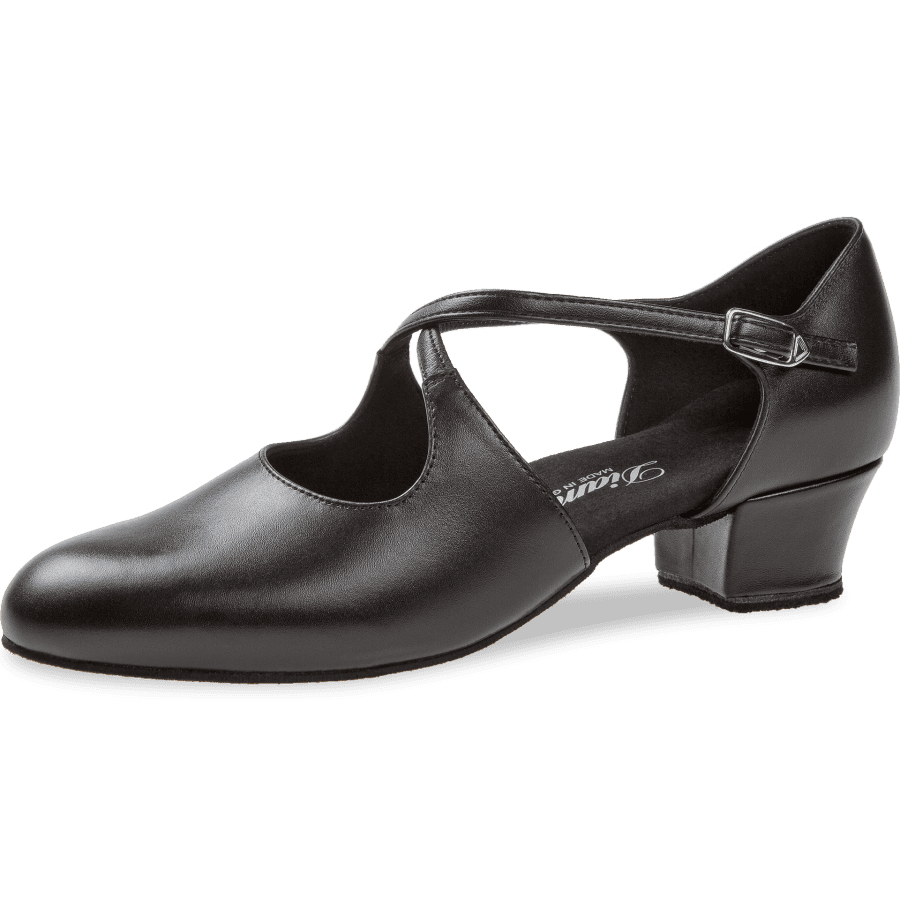 Ladies dance shoe 052 for Standard in black leather
