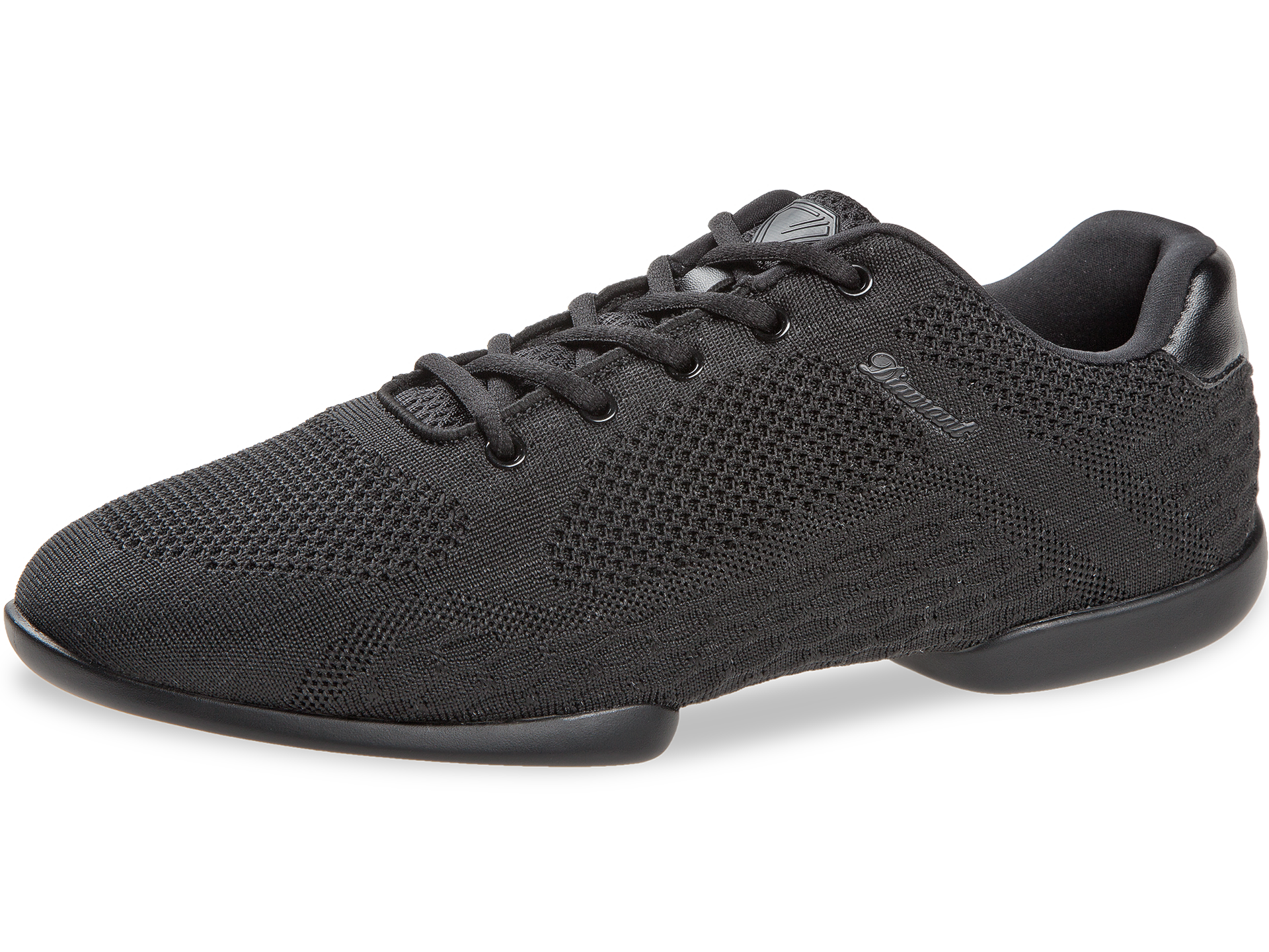 Mann Dancer① Herren-Tanzschuh Mod. 213 für Sneaker in Schwarz Gewebe