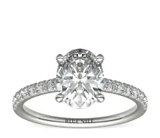 1.81ct.OV in *Delicate* French Pave Semimount 14k WG