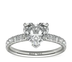 2.01ct.HS in Scalloped Engagement 18k WG 2/5 CTW
