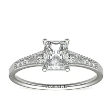 .93ct.RA in *Delicate* Petite Milgrain Diamond Engagement Ring 14k Gold
