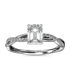 1ct.EC in Petite Twist Engagement 14KWG