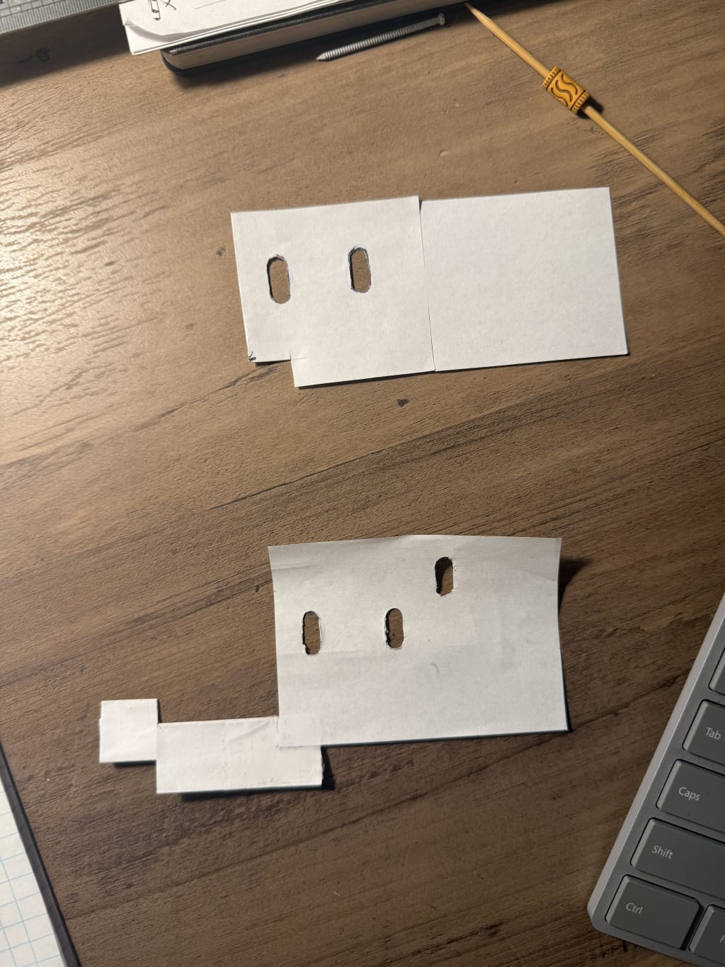 I had to make my own interlocking plate as the power panel I have is a bit old and nobody makes these specific ones anymore.  I bought one for what I thought was the closest match and worked from it.  First I made a paper template.