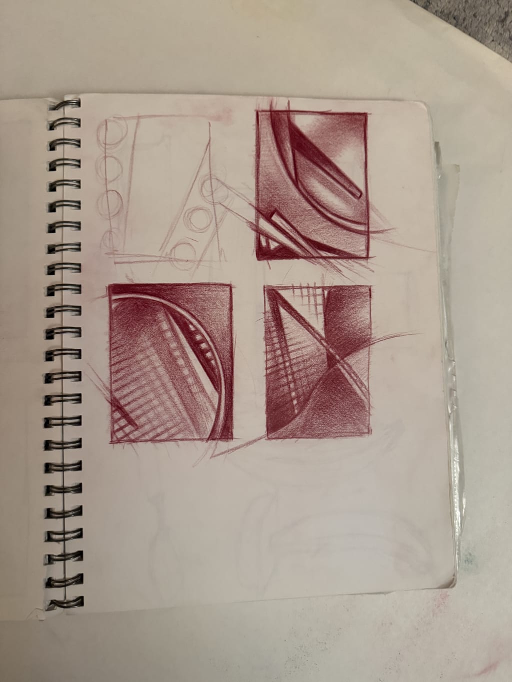 I came across this page in one of my art school sketch books. Pleasantly surprised to see the planning that went into the final.
