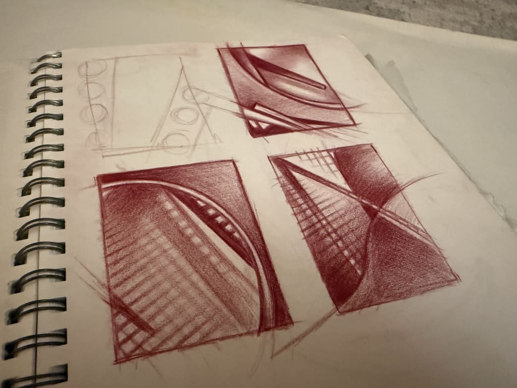 I tried a few different ideas and compositions, or maybe they were meant to be part of a series?