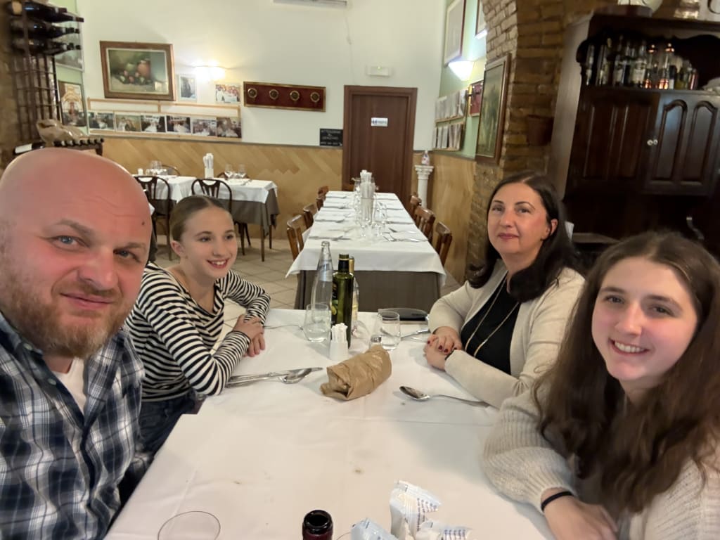 Last meal in Rome. It was a very good one. Authentic Roman food at the Antica Boheme restaurant.