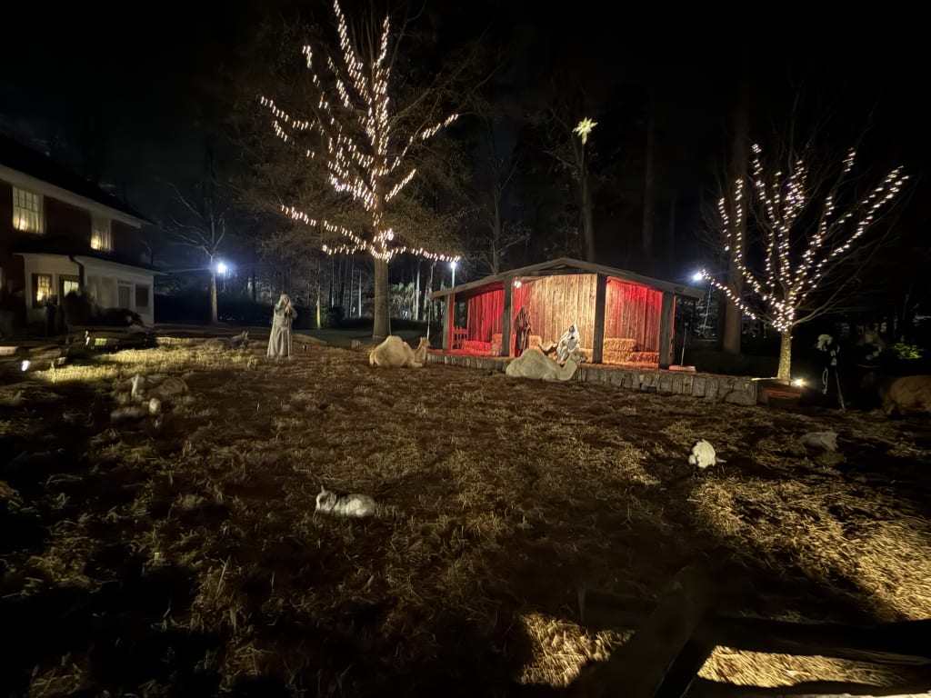 The nativity scene is very nice. 